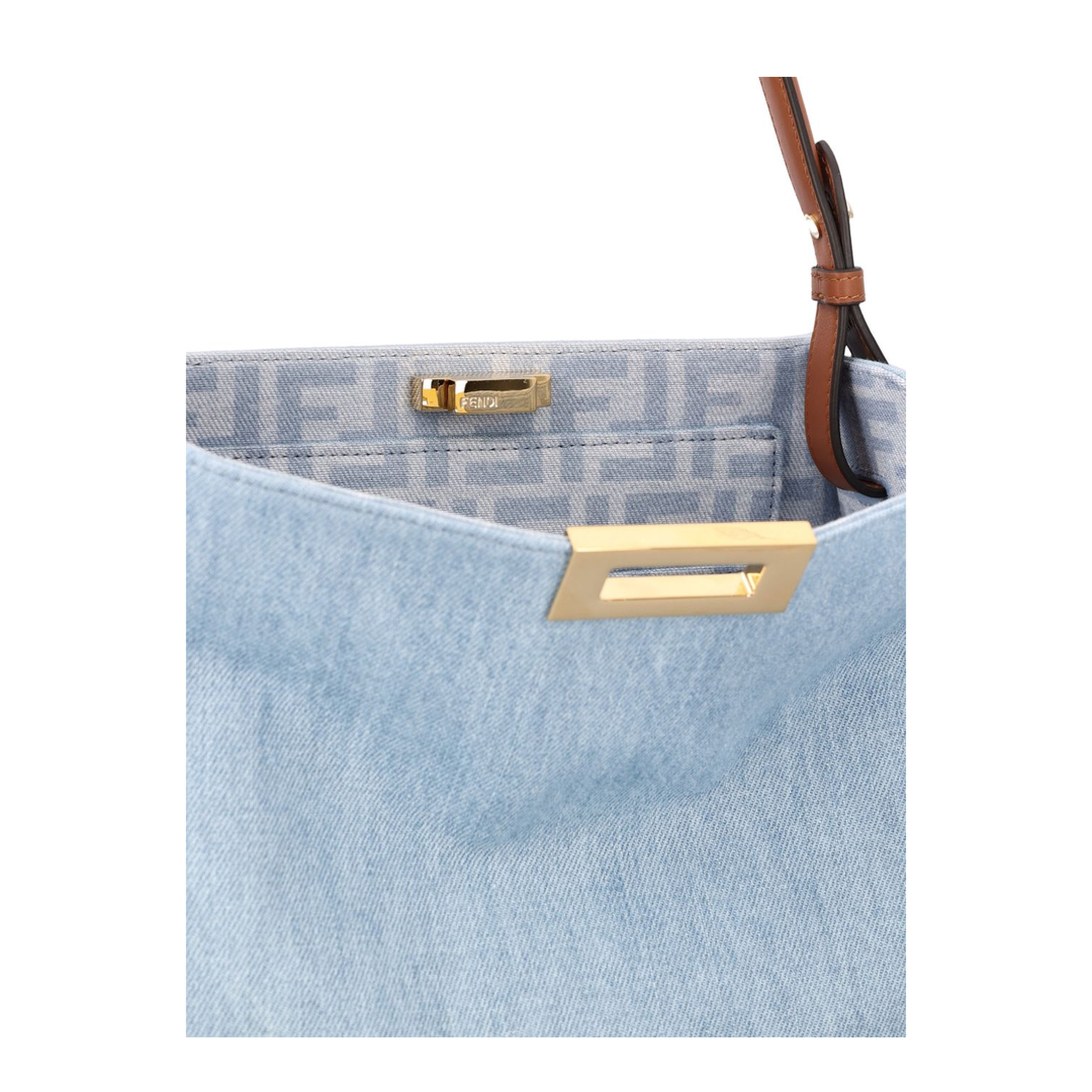 Way Medium Denim Tote - Light Blue Denim - Image 2