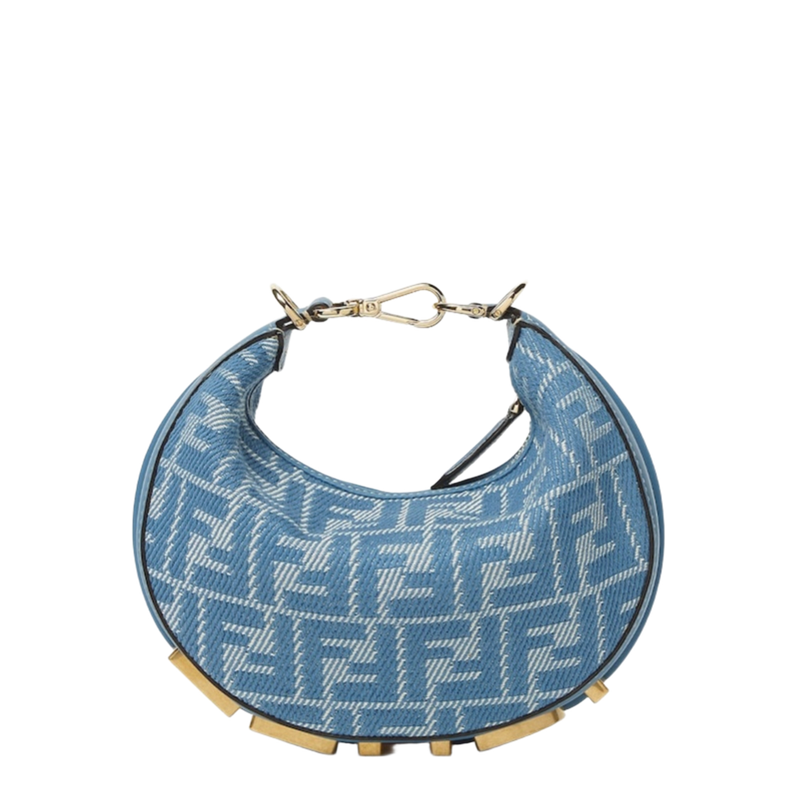 Fendigraphy Mini
Blue Denim Effect FF Jacquard Mini Bag - Image 1