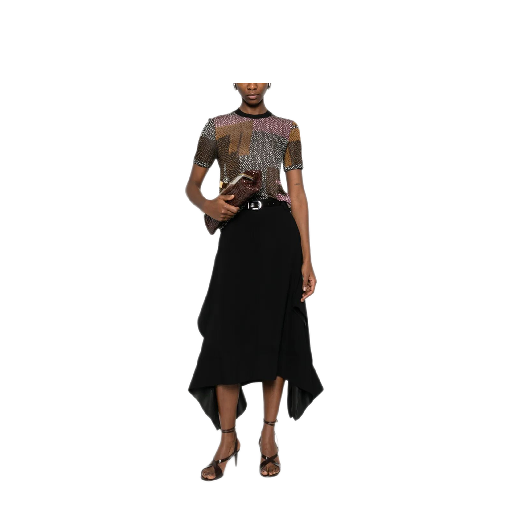 Peppered-Motif Short-Sleeved Jumper - Image 2