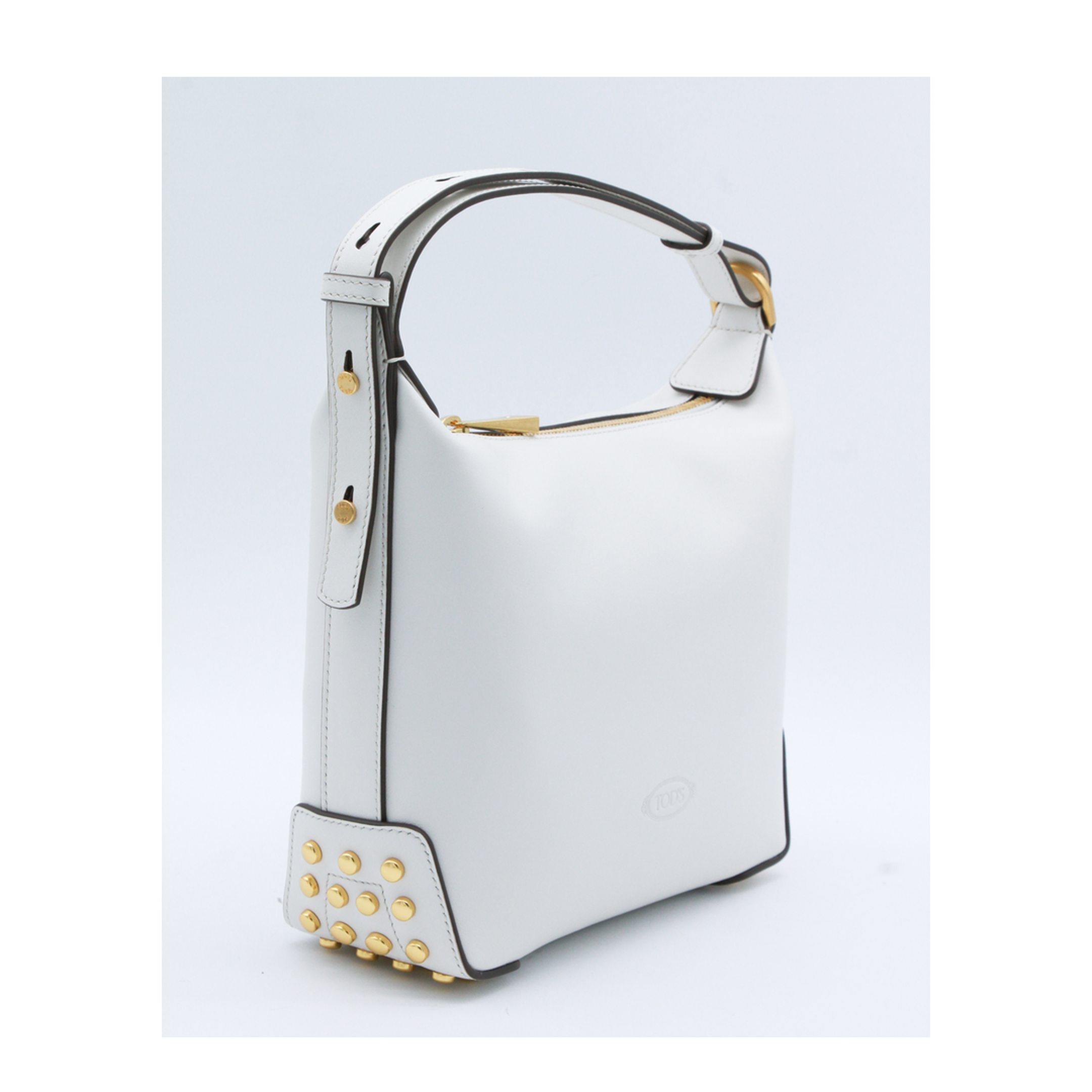 Mini Calf Leather Shoulder Bag - White - Image 4