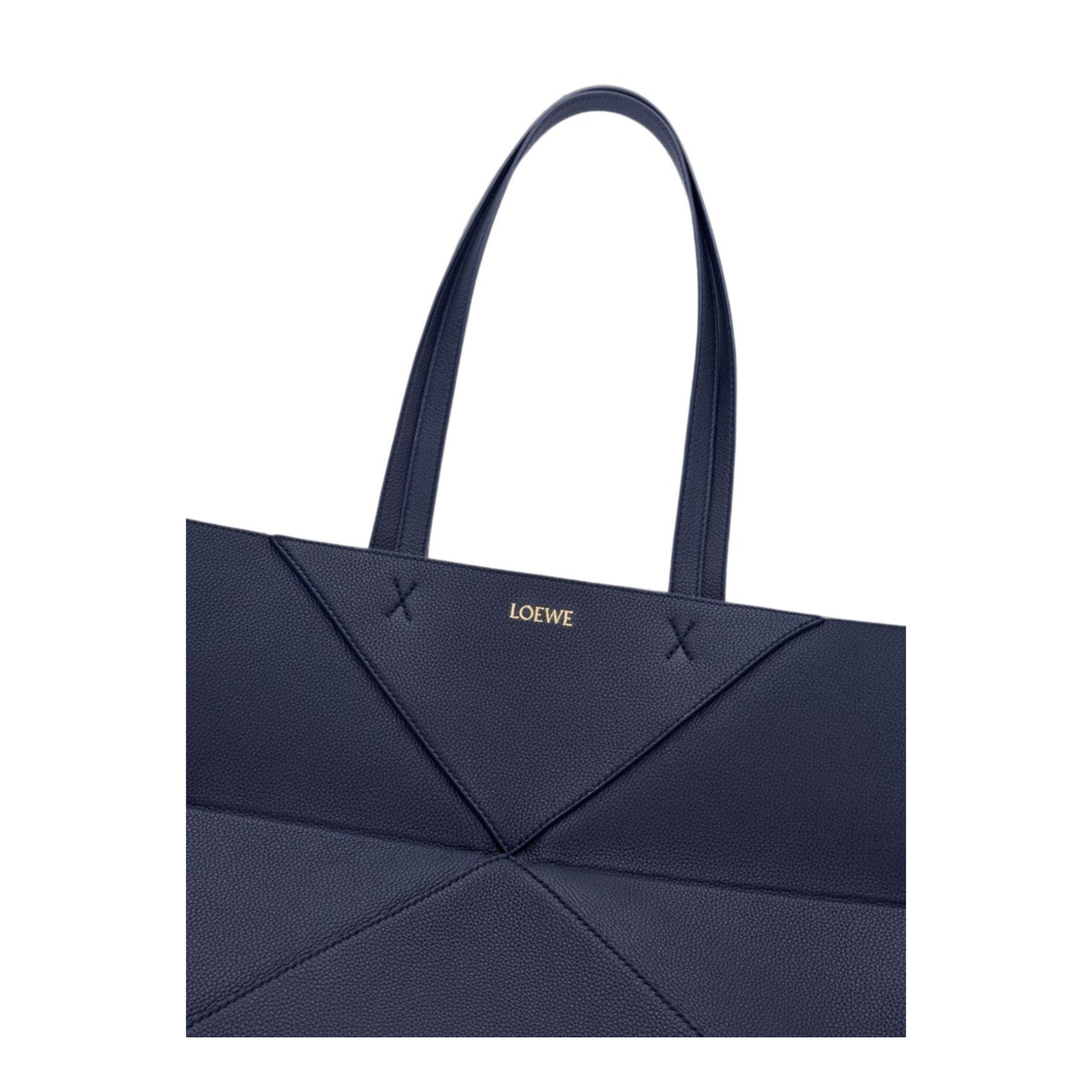 Puzzle Large Calfskin Tote - Deep Navy - Image 2