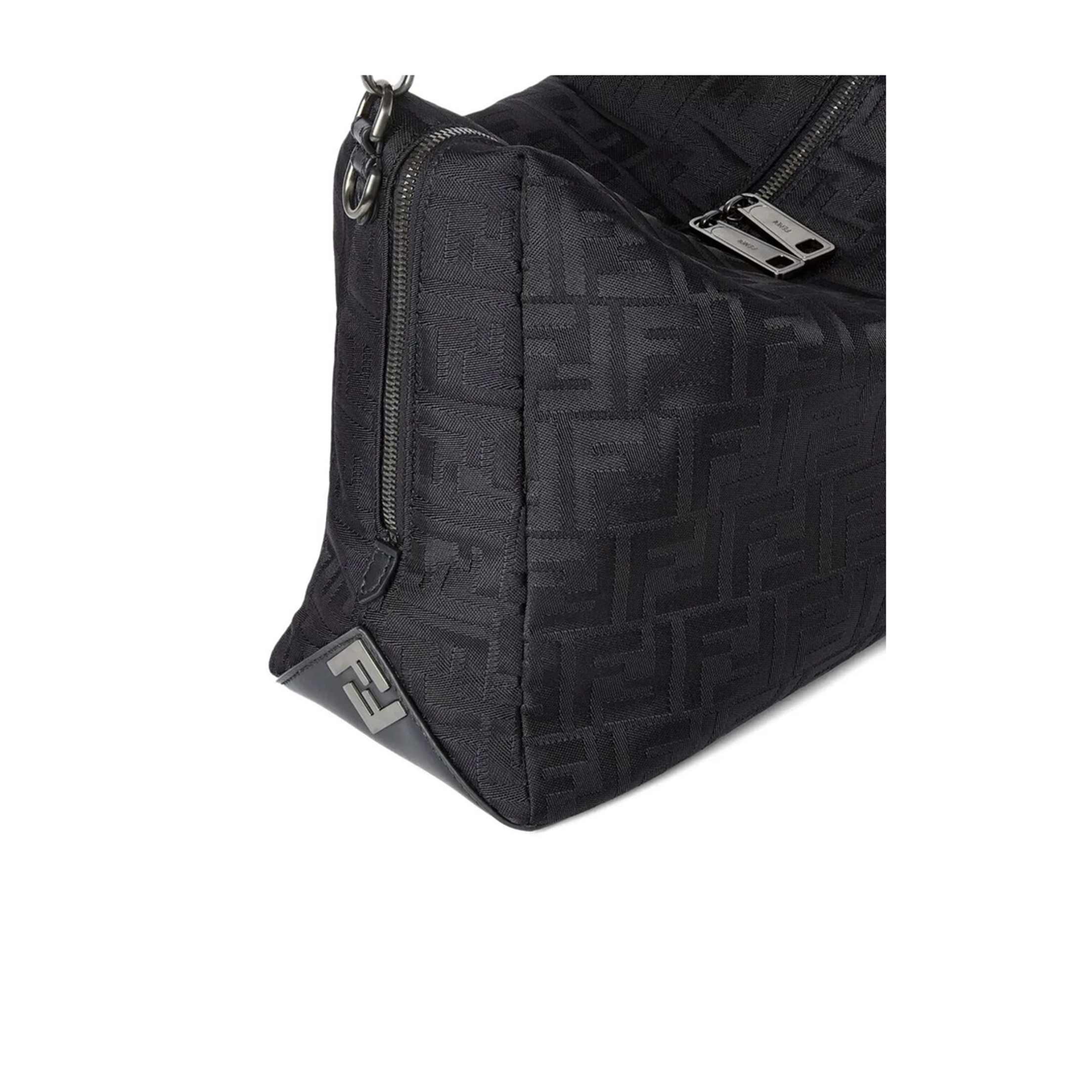 Lui Large Nylon Shoulder Bag - Black - Image 4