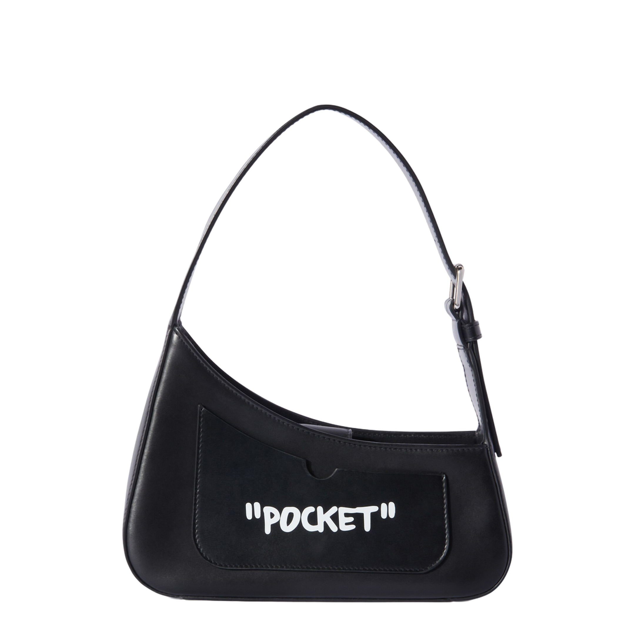 Calfskin Shoulder Bag - Black - Image 3
