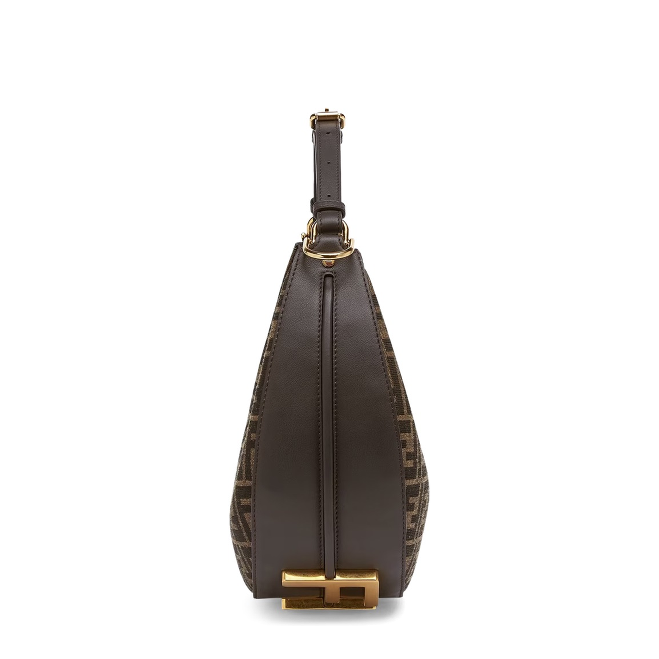 Fendigraphy Leather Shoulder Bags - Brown - Image 9