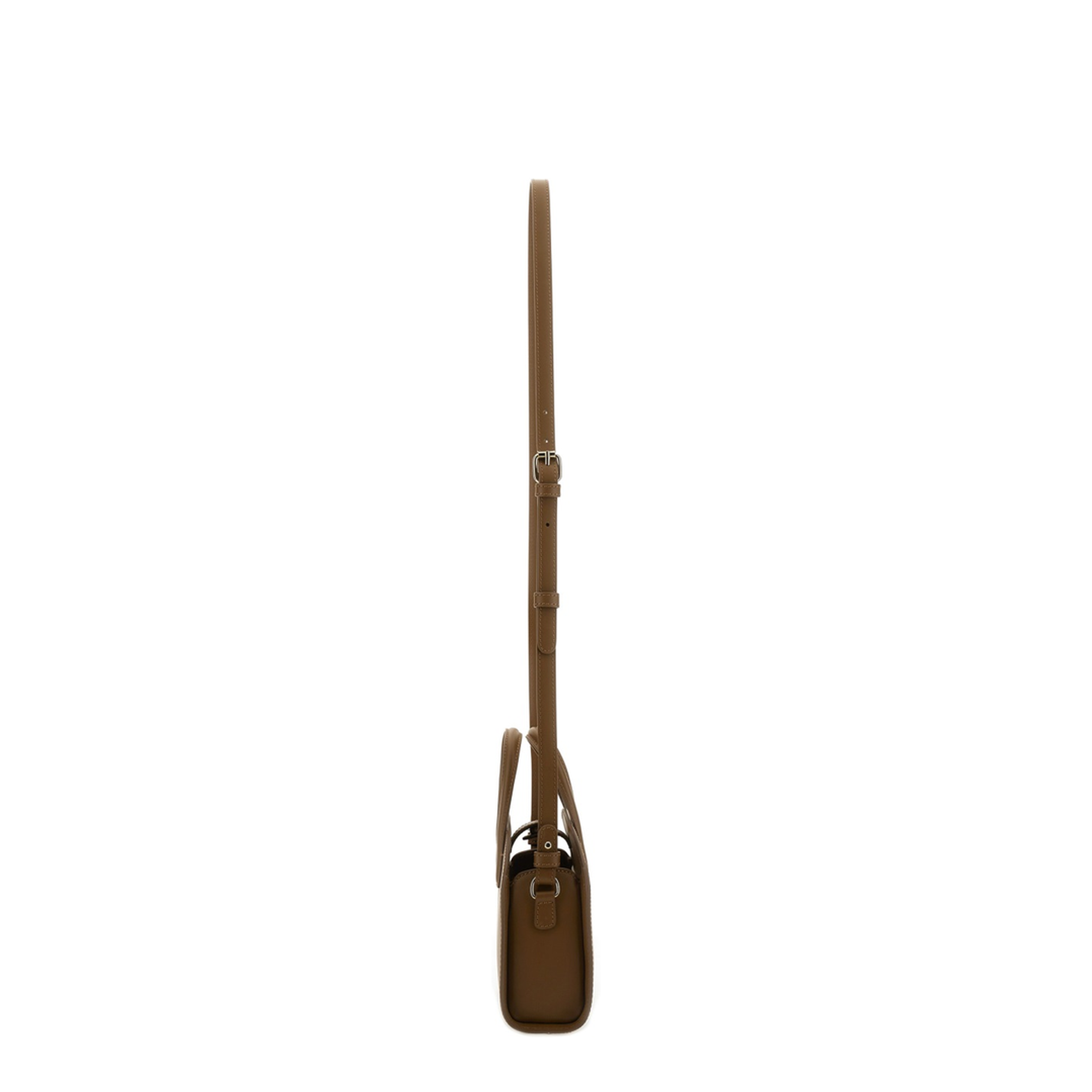 Demi-Lune Small Cowhide Tote Bag - Terre - Image 3