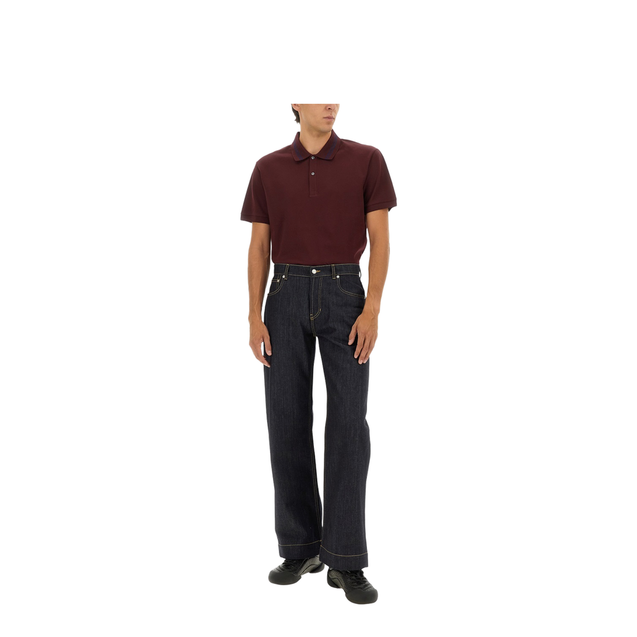 Polo Shirt with Logo on the Collar - Image 2
