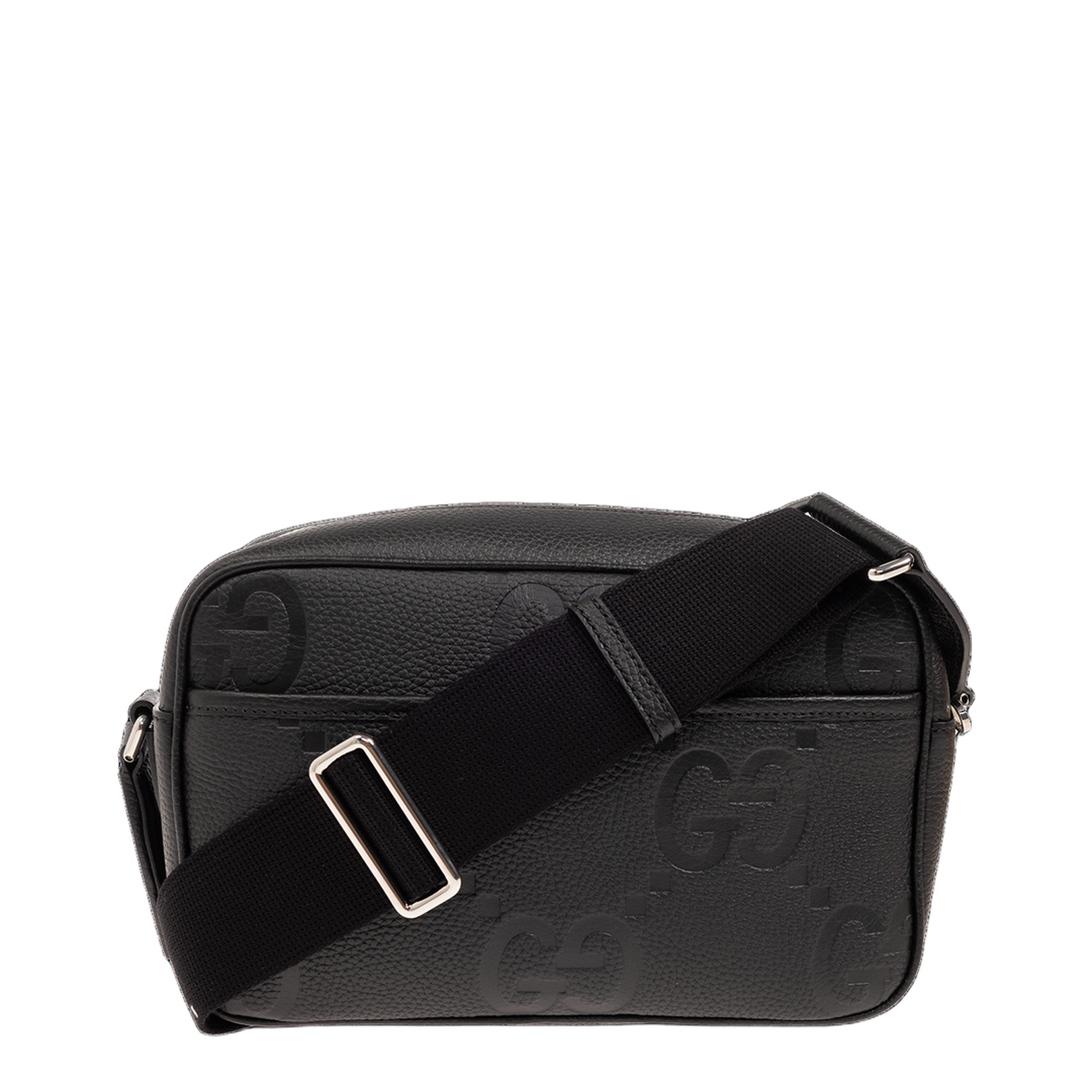 GG Jumbo Leather Shoulder Bags - Black - Image 5