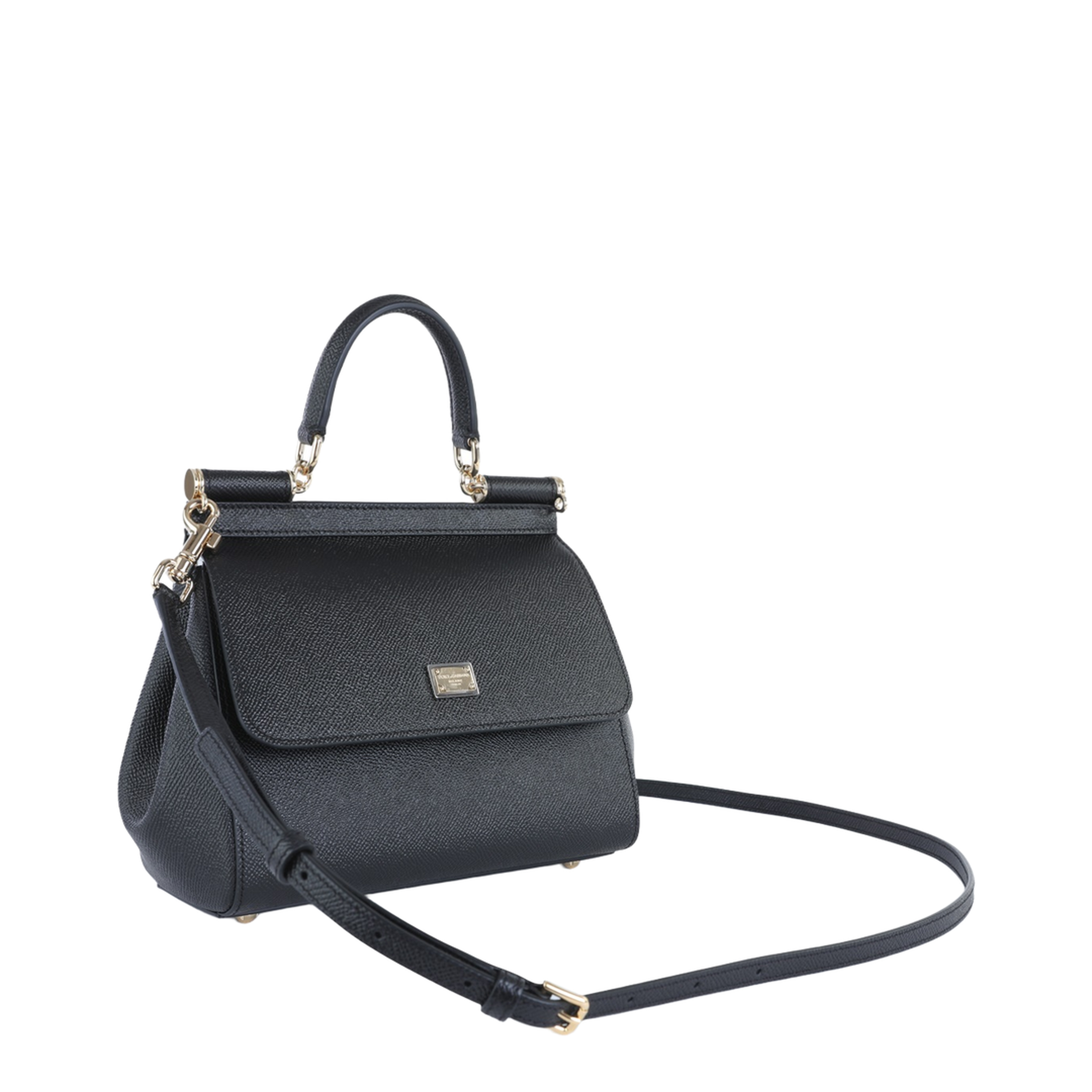 Sicily Small Calfskin Handbag - Black - Image 2