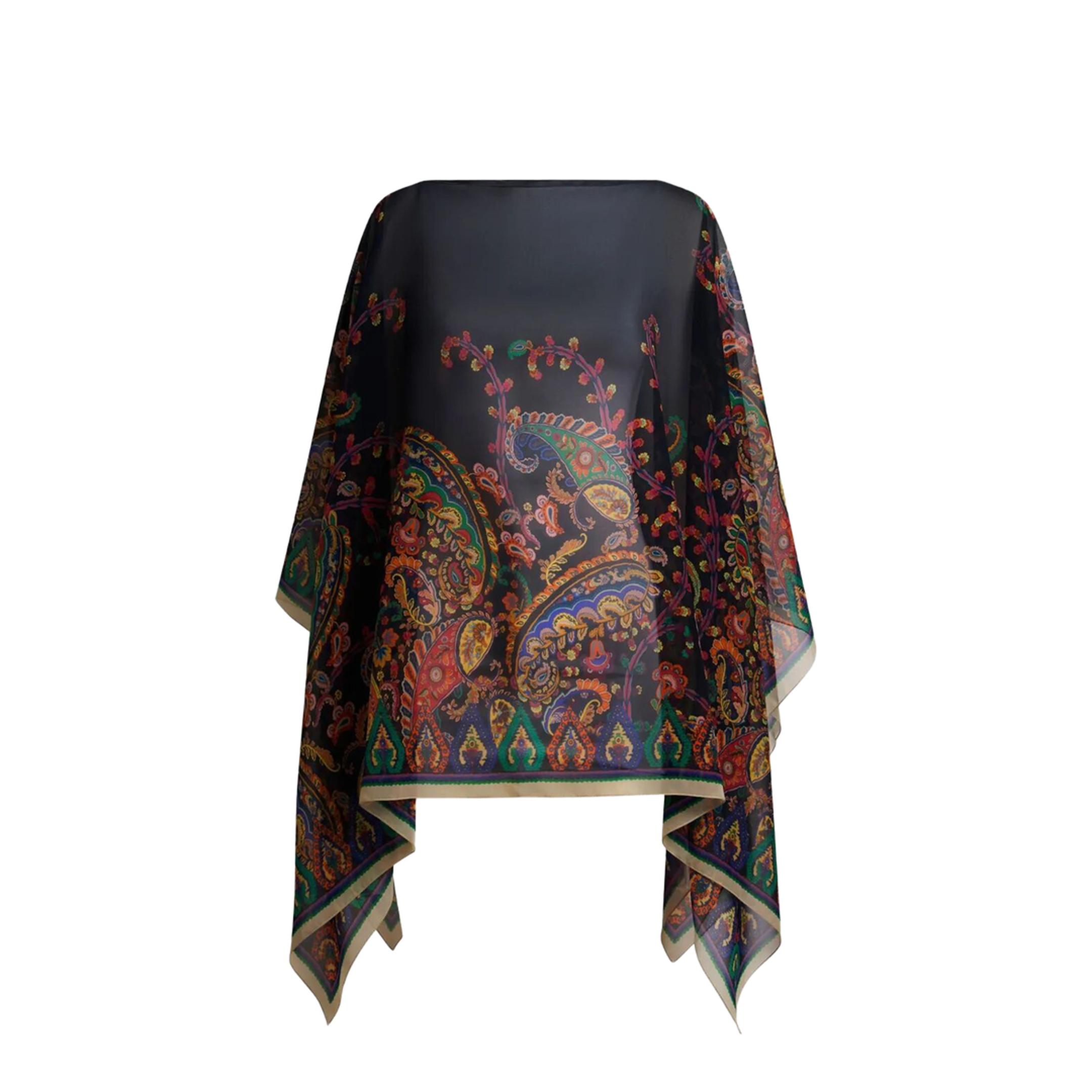 Printed Scarf Cape - Image 3