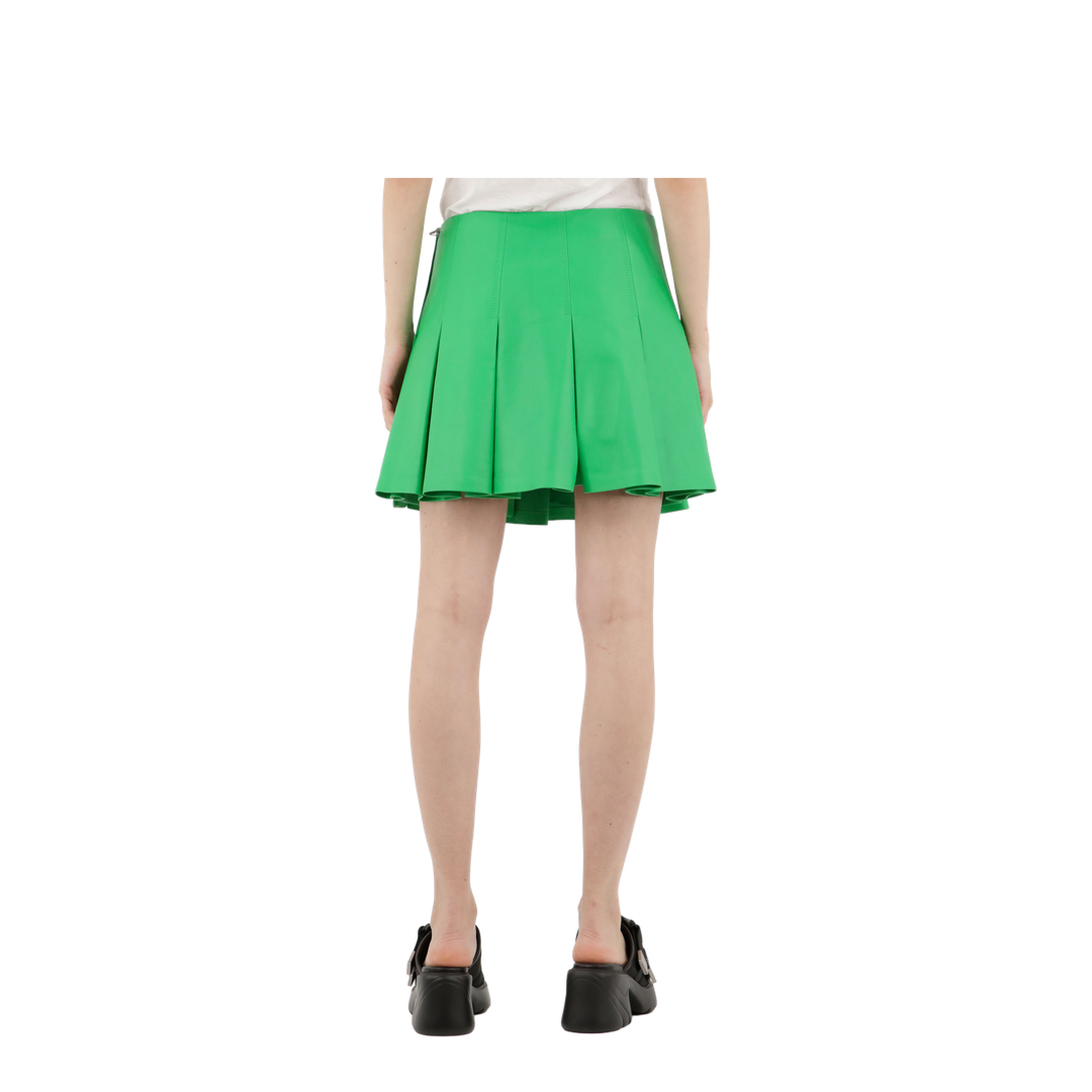 Green Leather Skirt - Image 4