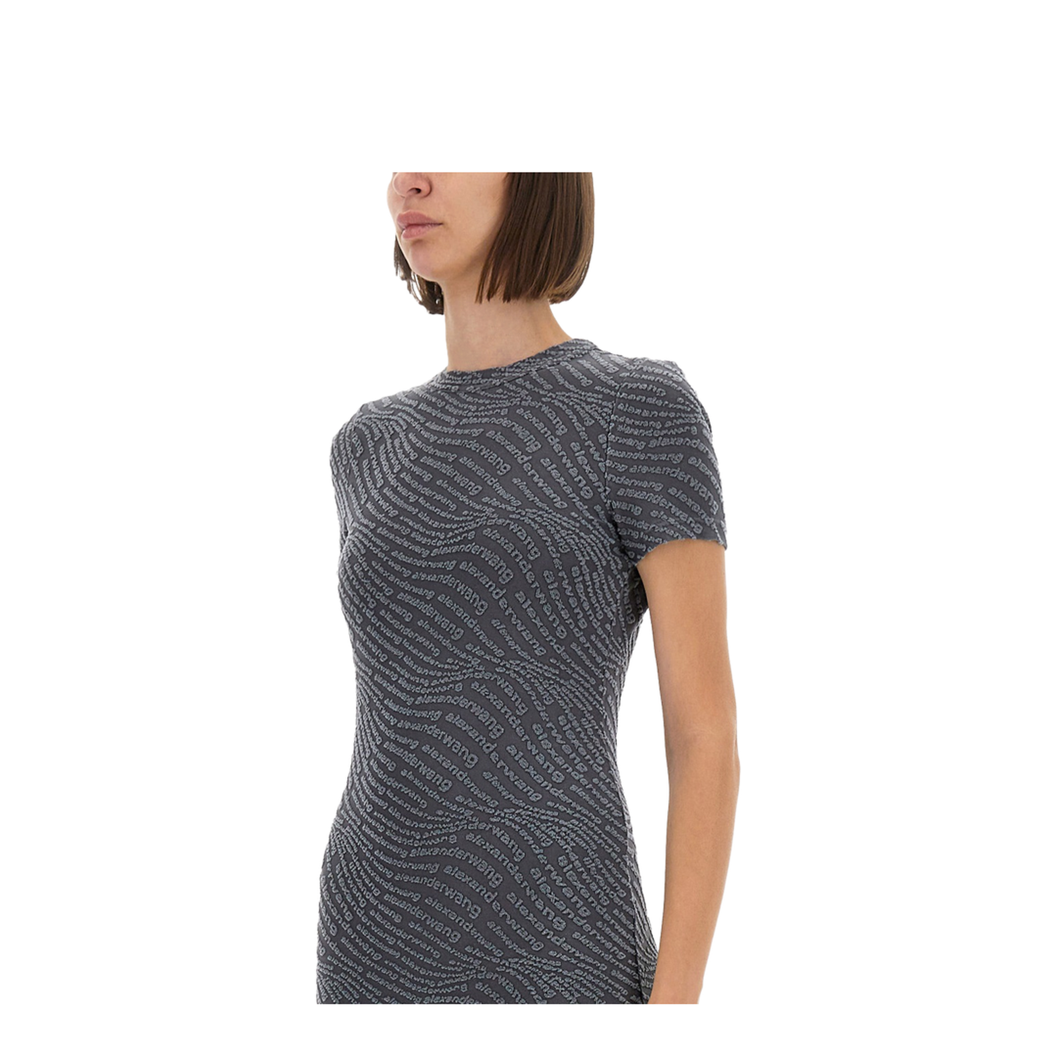 Jacquard Mini Dress With Logo - Image 4