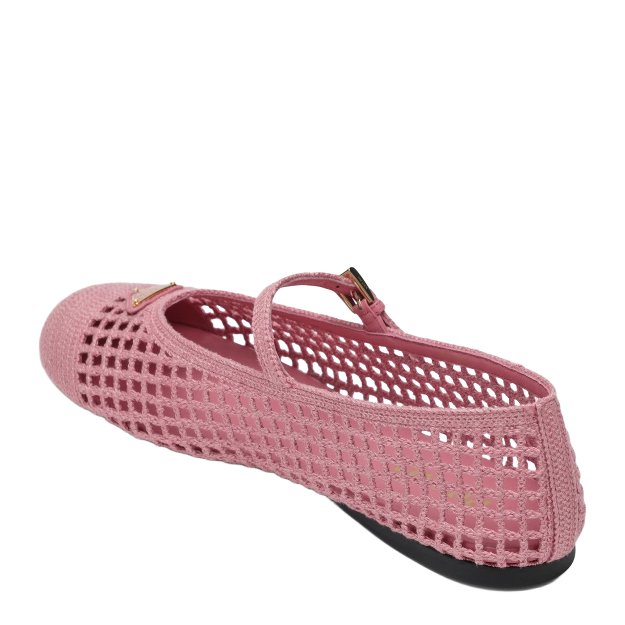 Begonia-colored Crochet Knit Ballet Flats - Image 2