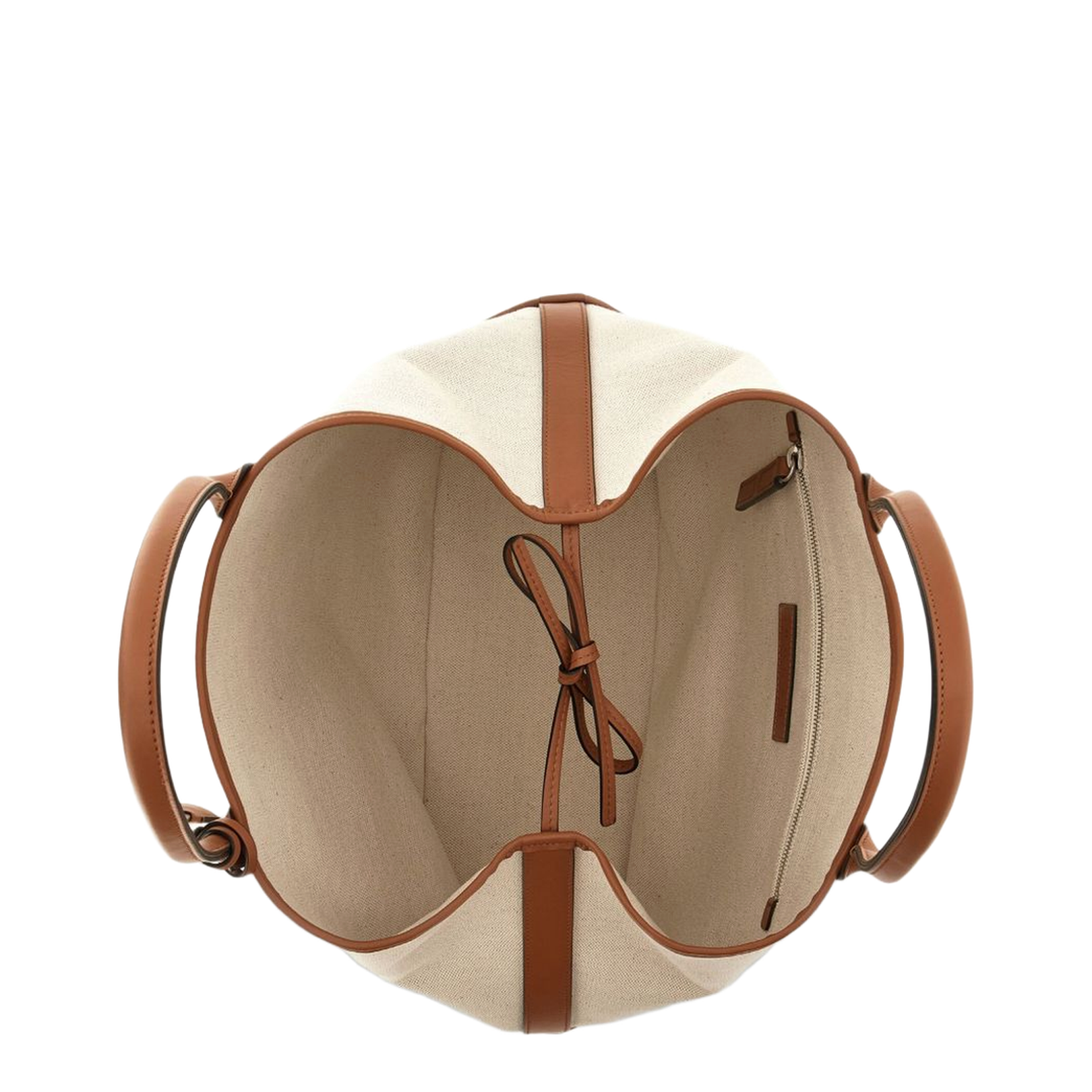 Script Shopping Bag Medium Ivory Brown - Image 5