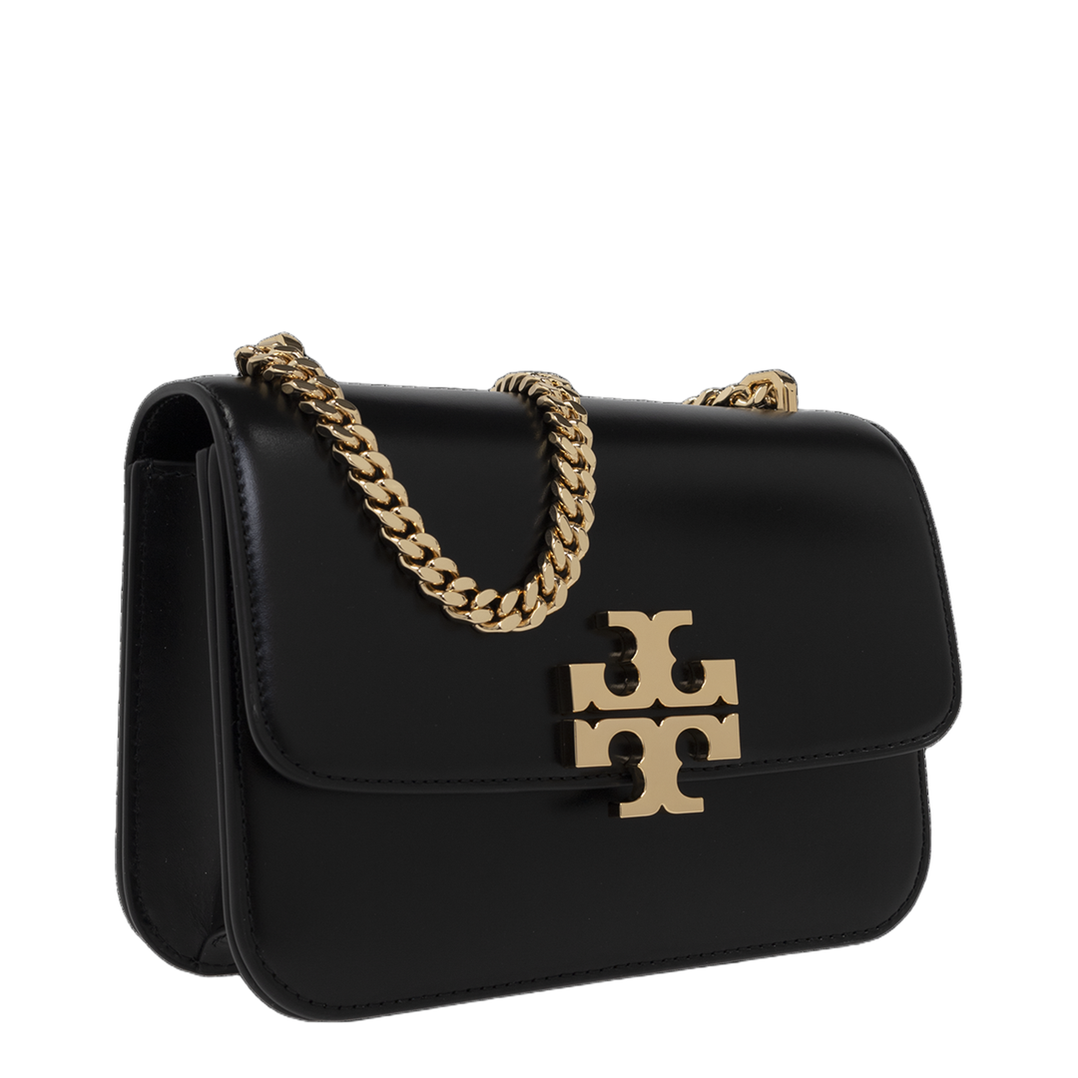 Eleanor Small Calf Leather Shoulder Bag - Black - Image 4