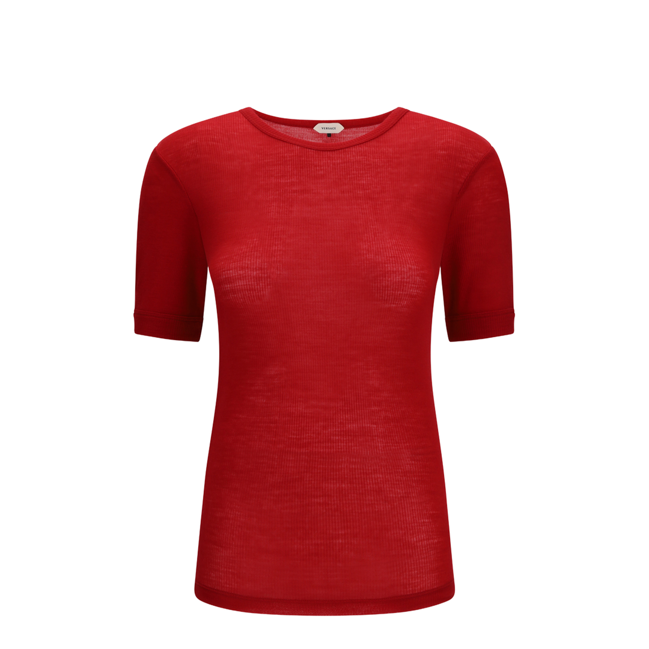 Ribbed Knit T-Shirt - Image 1