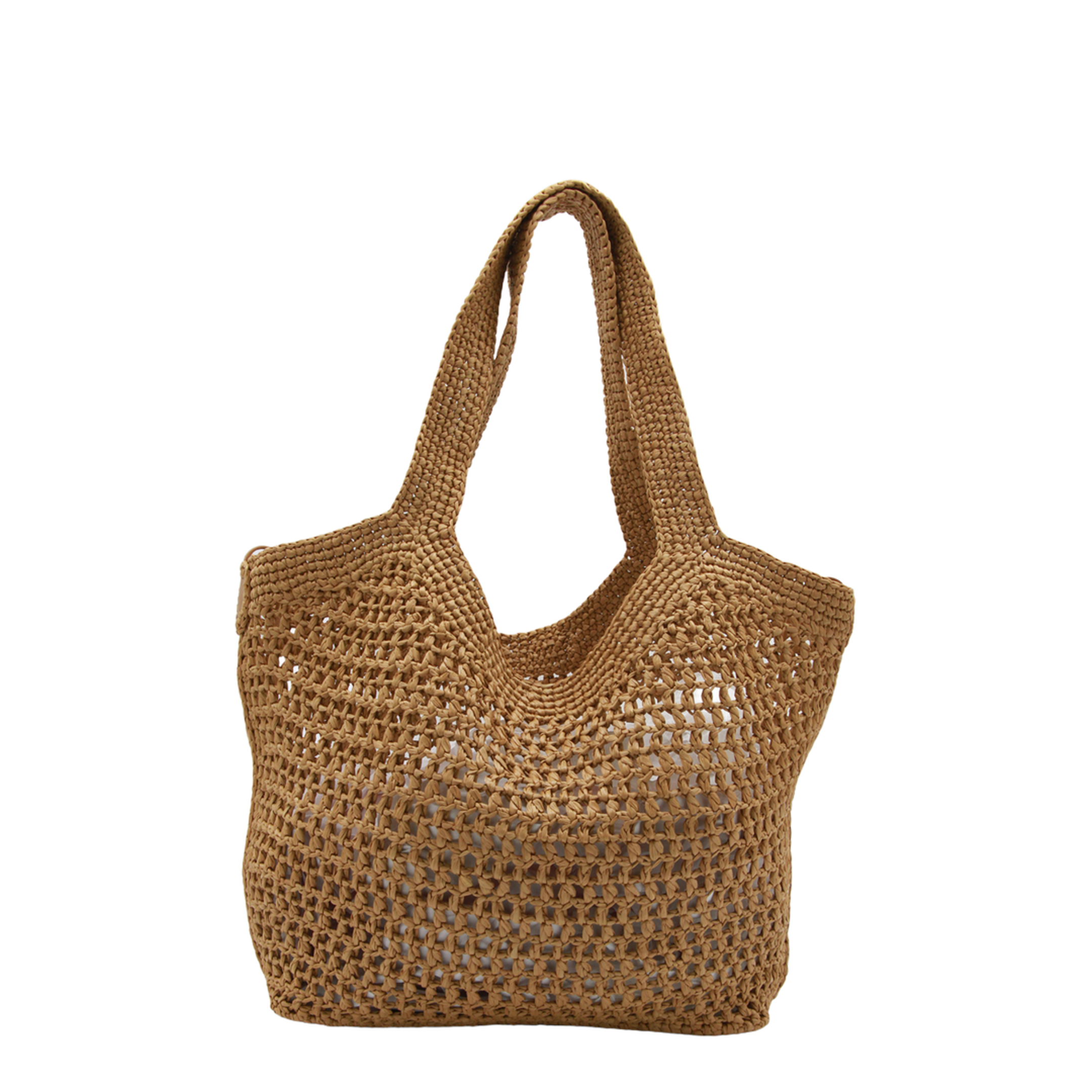 Medium Calfskin Shopping Bag - Light Camel - Image 7