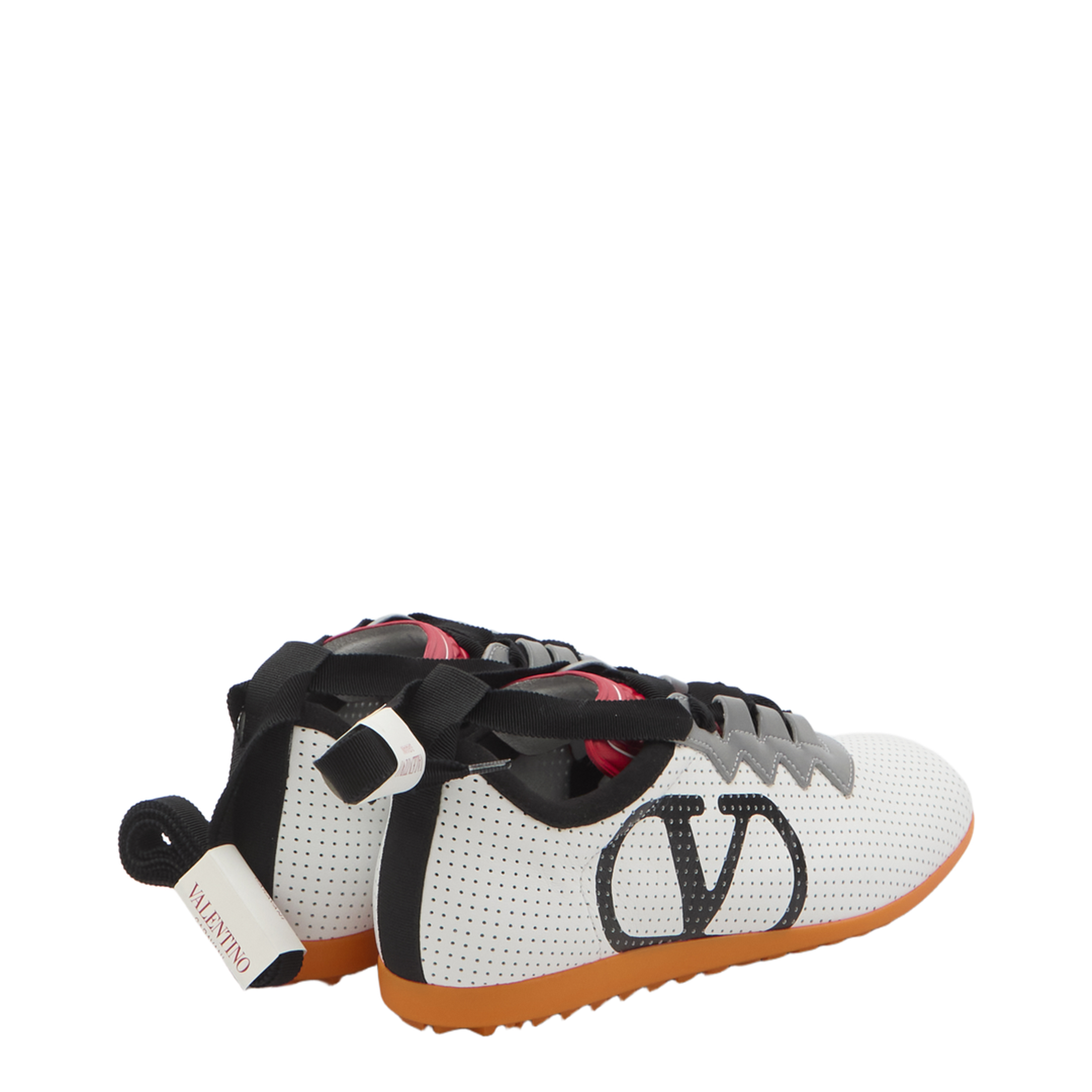 White Perforated Nappa Leather Chromathon Sneaker - Image 3