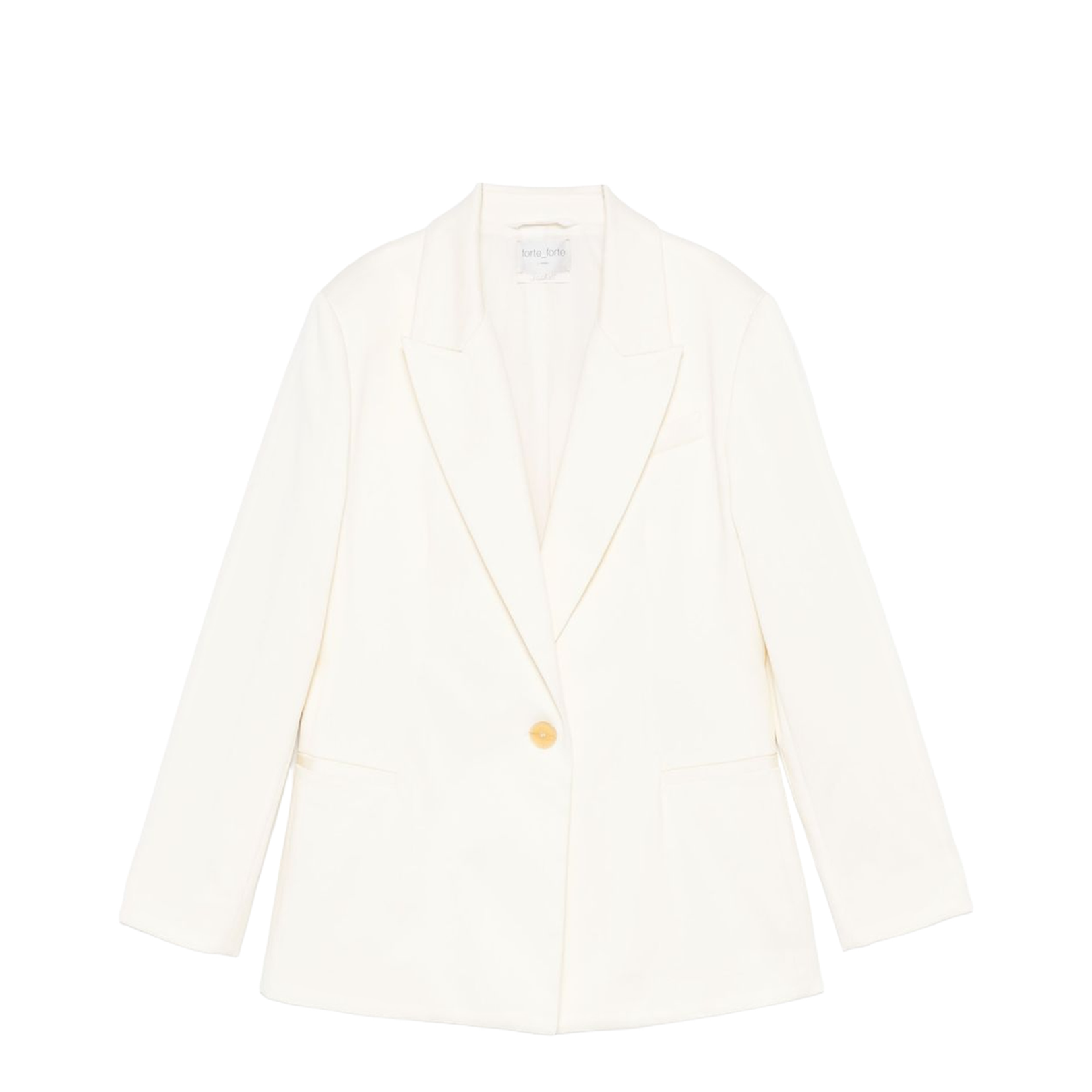 Cotton Single-Breasted Blazer Jacket - Image 1