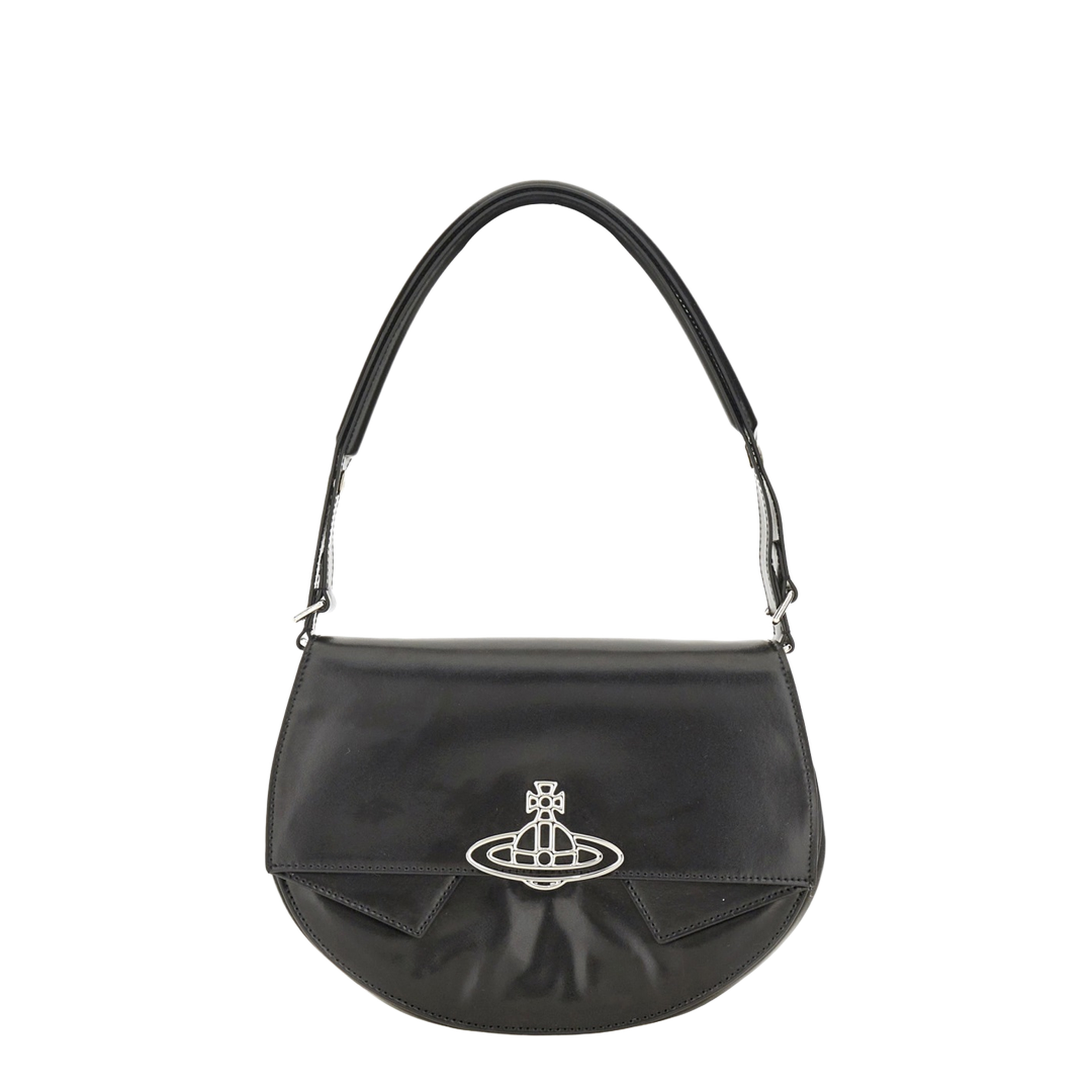 Sadie Medium Leather Shoulder Bag - Black - Image 1