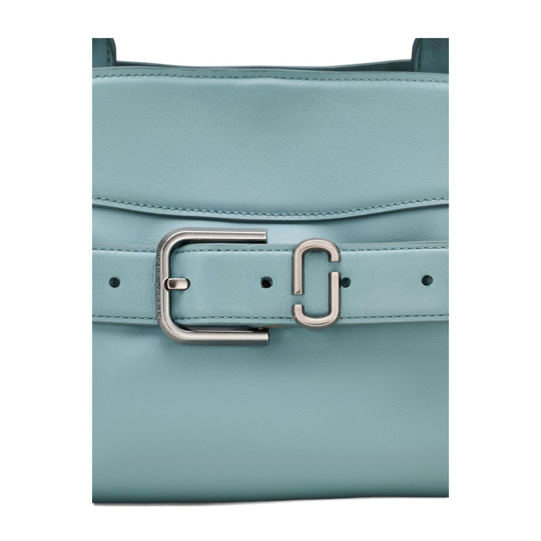 Dakota Small Smooth Leather Satchel - Sky Blue - Image 3