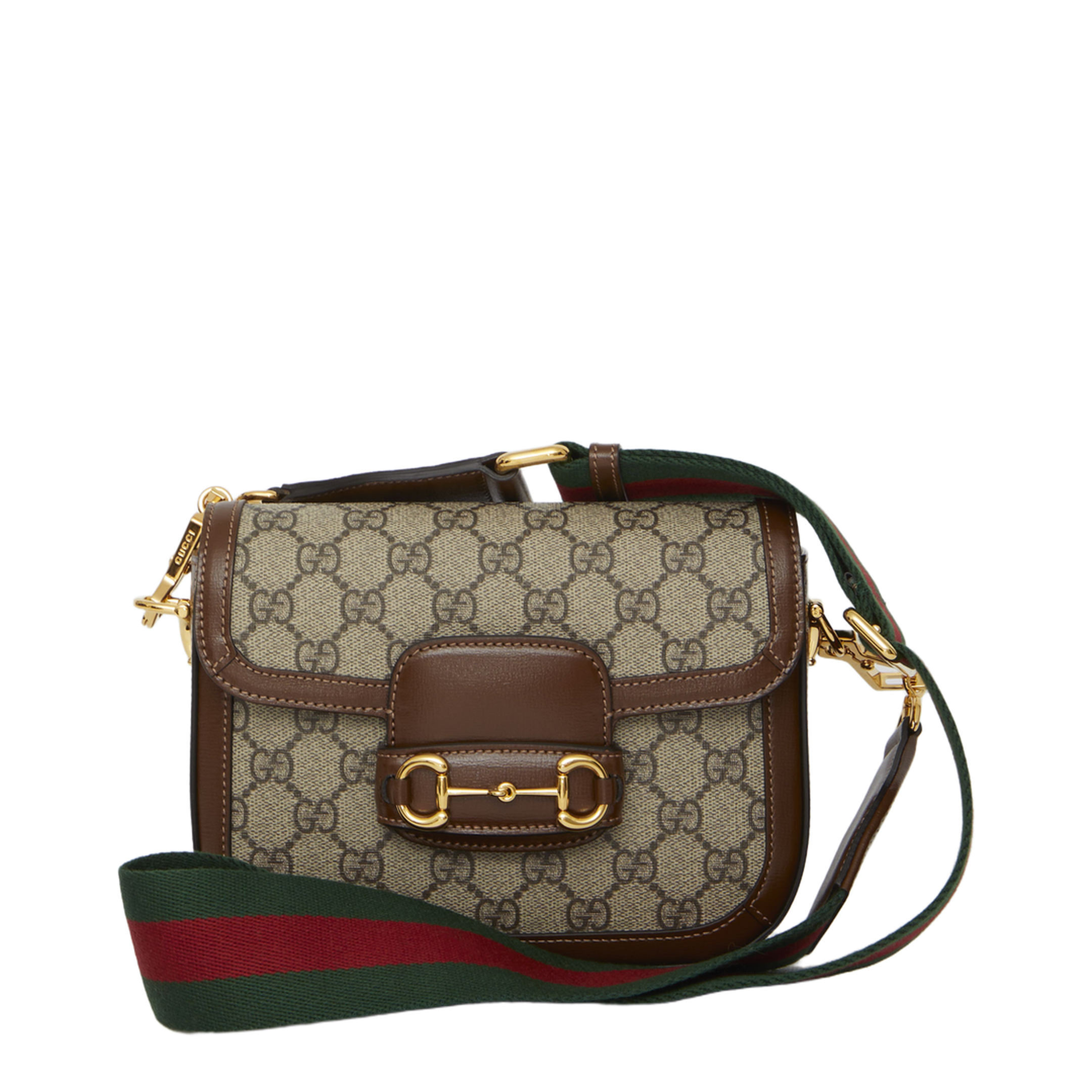 Horsebit 1955 Small Leather Shoulder Bag - Brown - Image 1