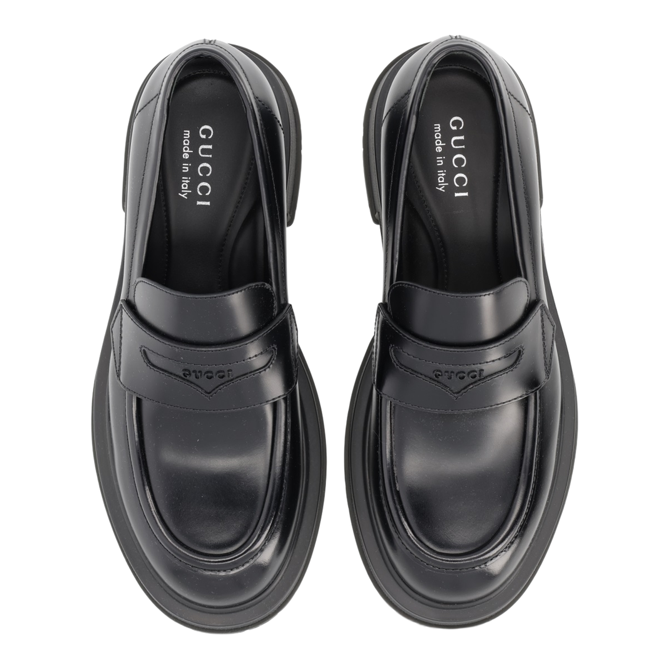 Black Leather Loafer with Logo - Image 5