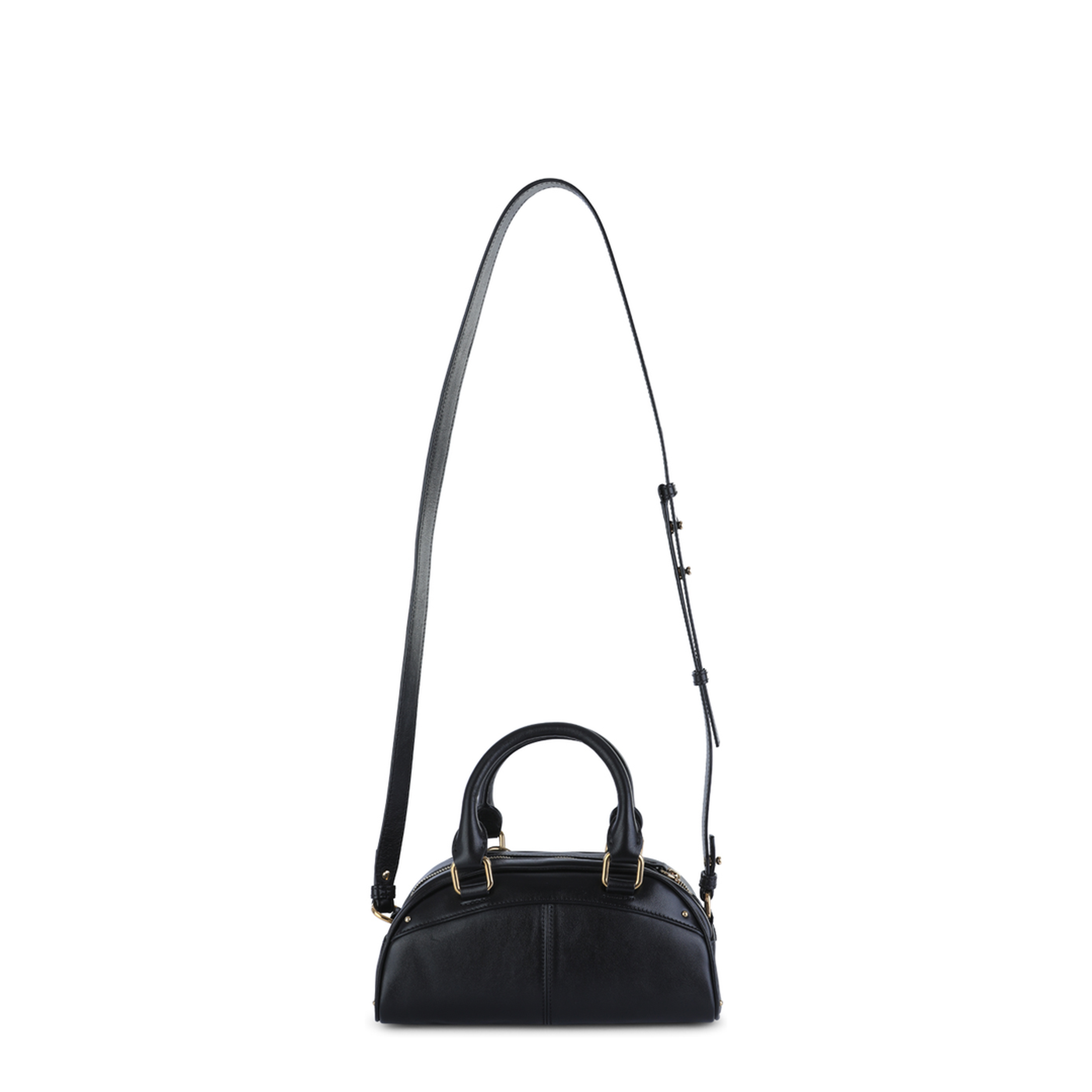 Small Chloé Bowling Bag in Soft Leather - Black - Image 6