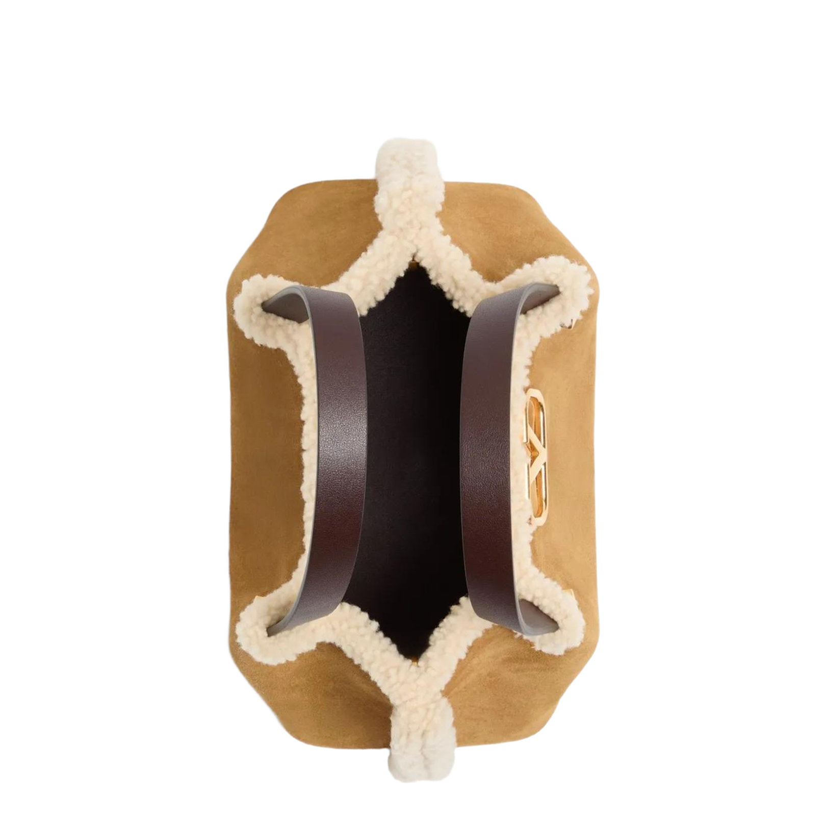 Medium Shopping Bag Suede Mustard - Image 4