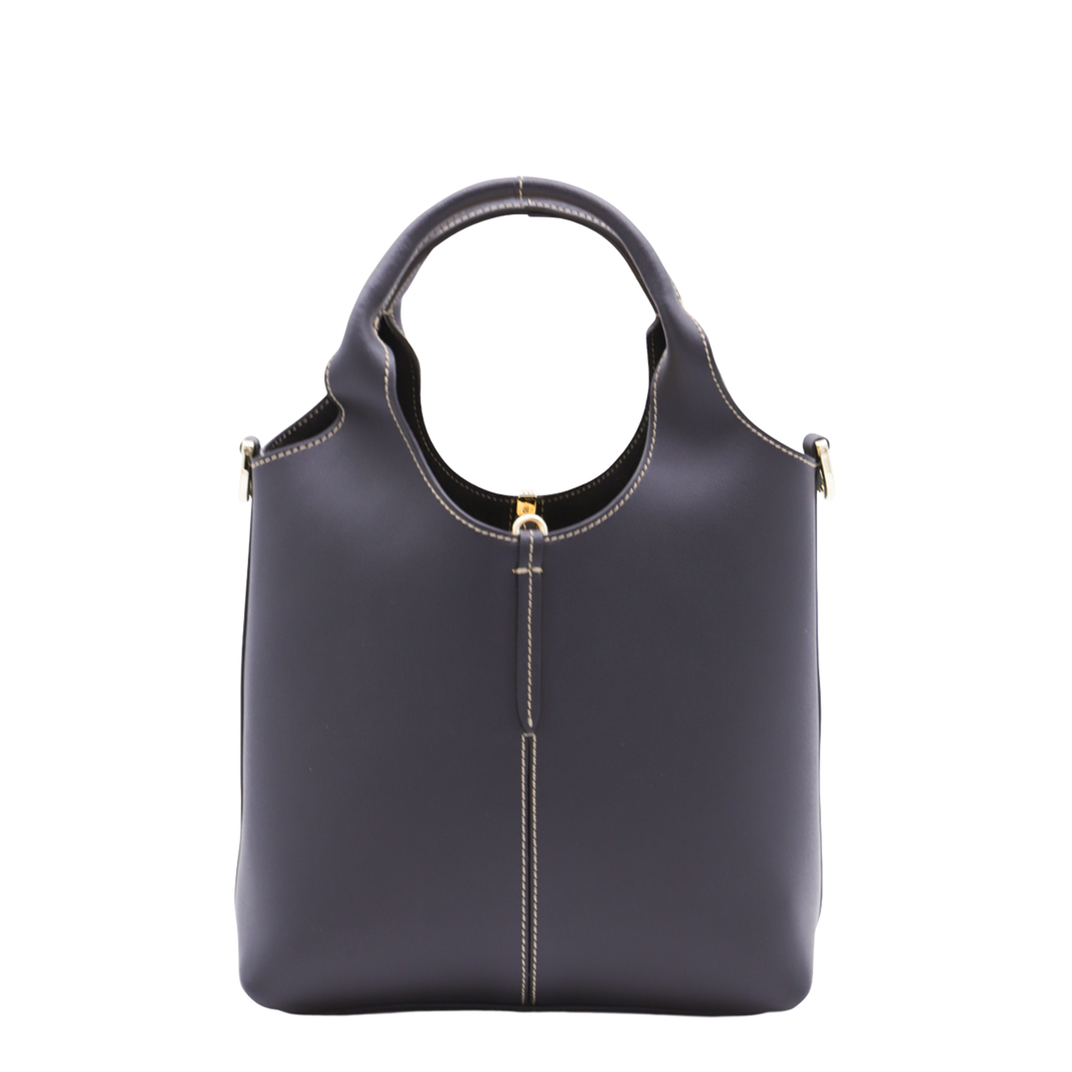 Shopping Bag Mini Calfskin Tote - Black - Image 5