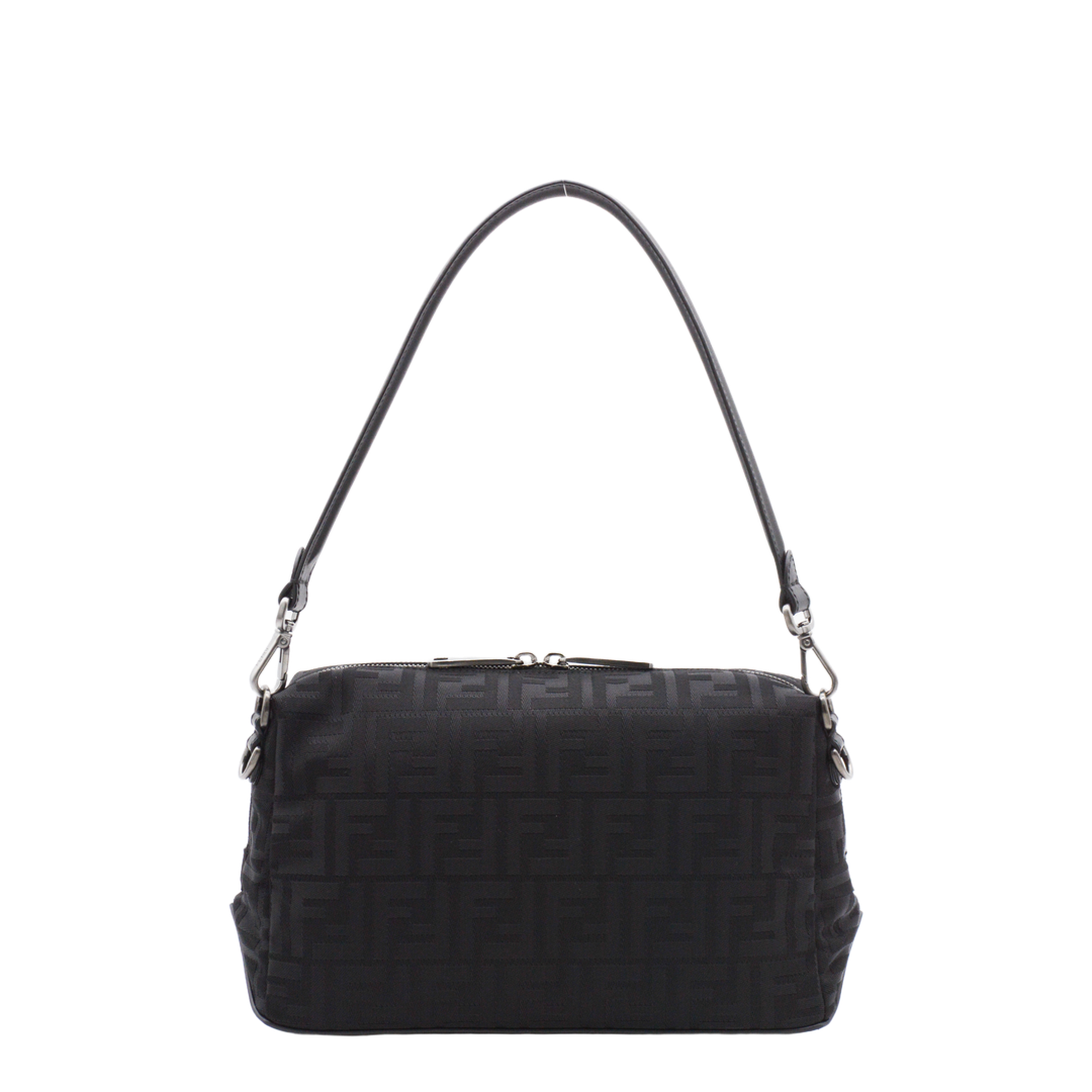 Lui Medium Nylon & Calf Leather Shoulder Bag - Black - Image 2
