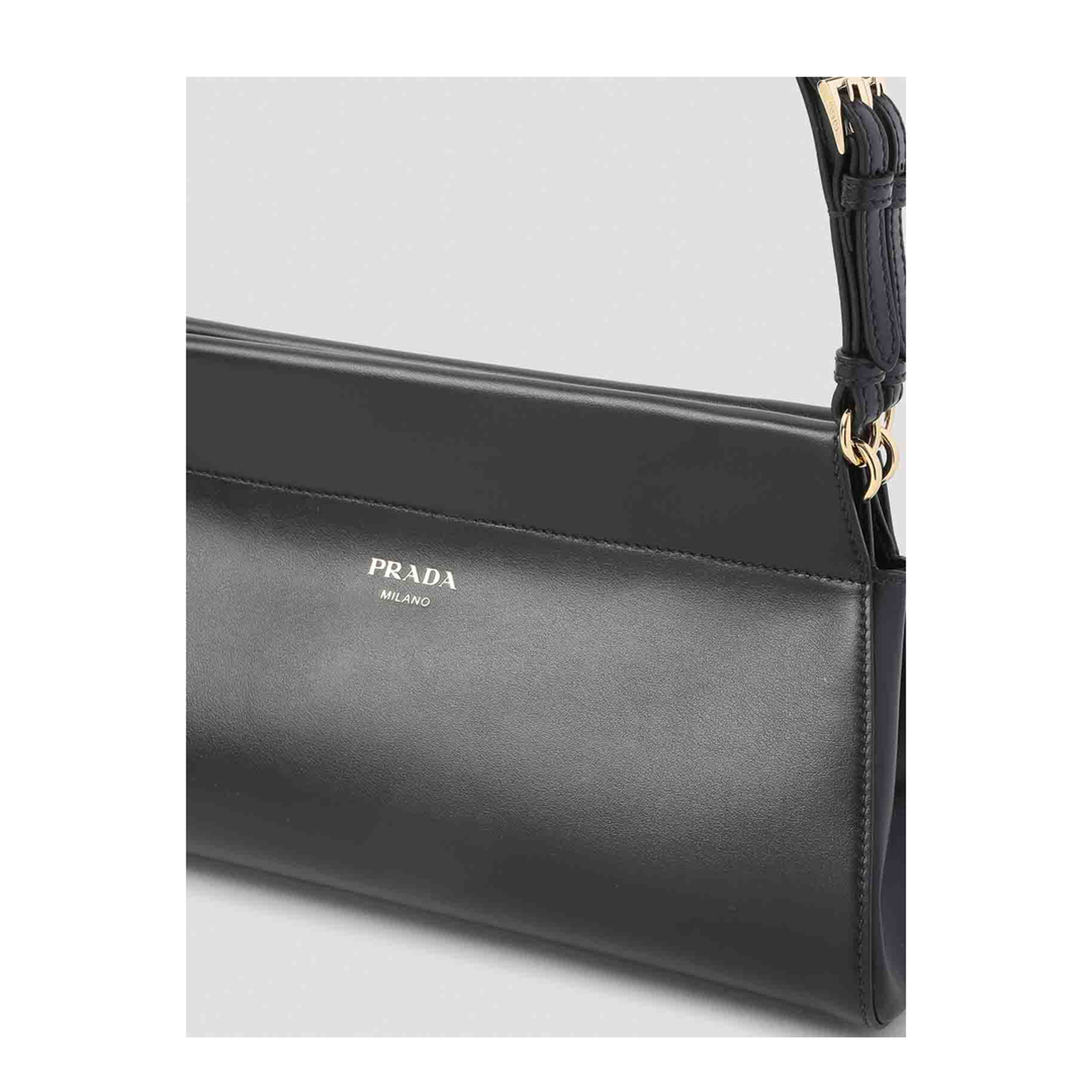 Enchaîné Medium Calf Leather Shoulder Bag - Black - Image 3