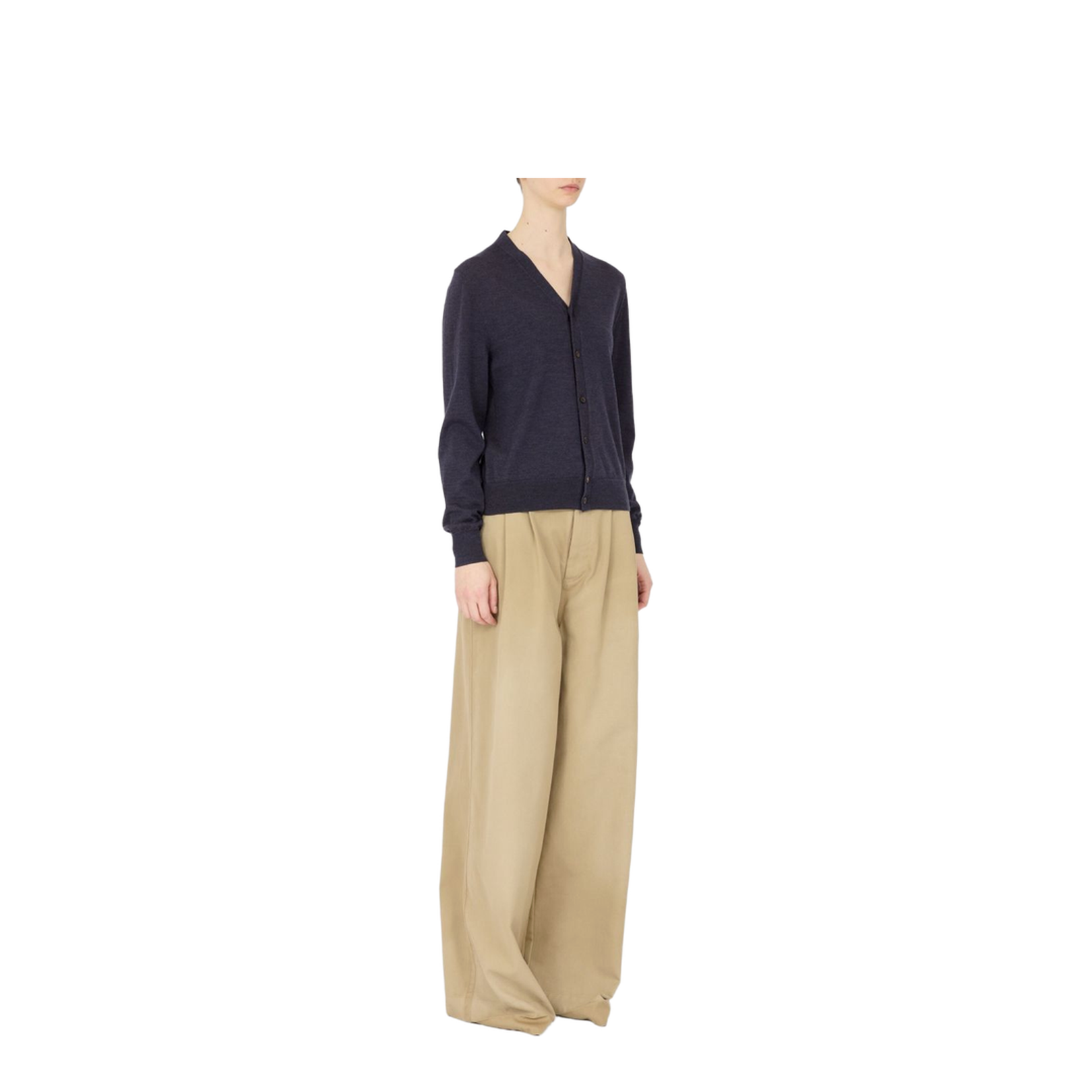 Wool V-Necked Cardigan - Image 2