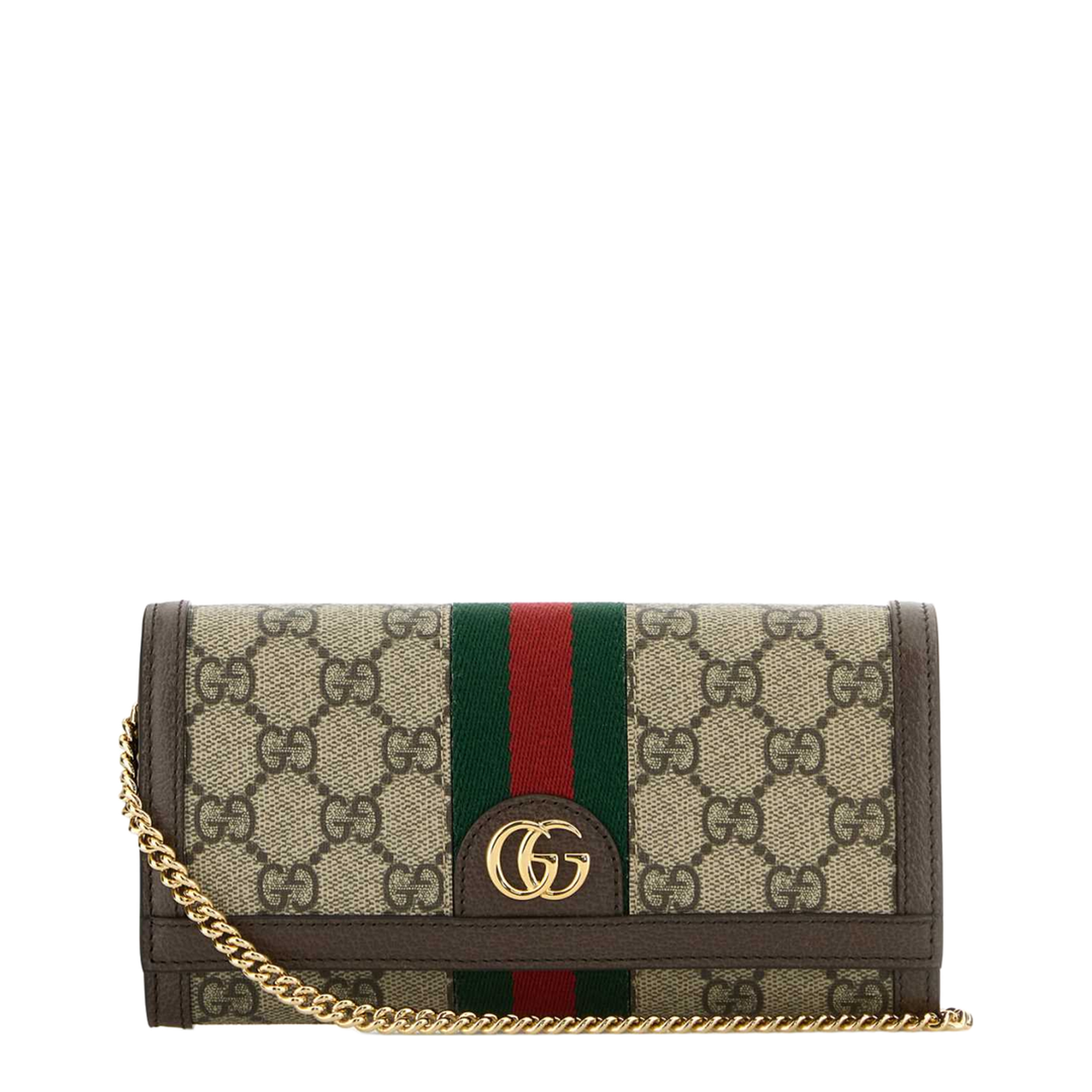 Ophidia Canvas Wallet On Chain - Beige - Image 1