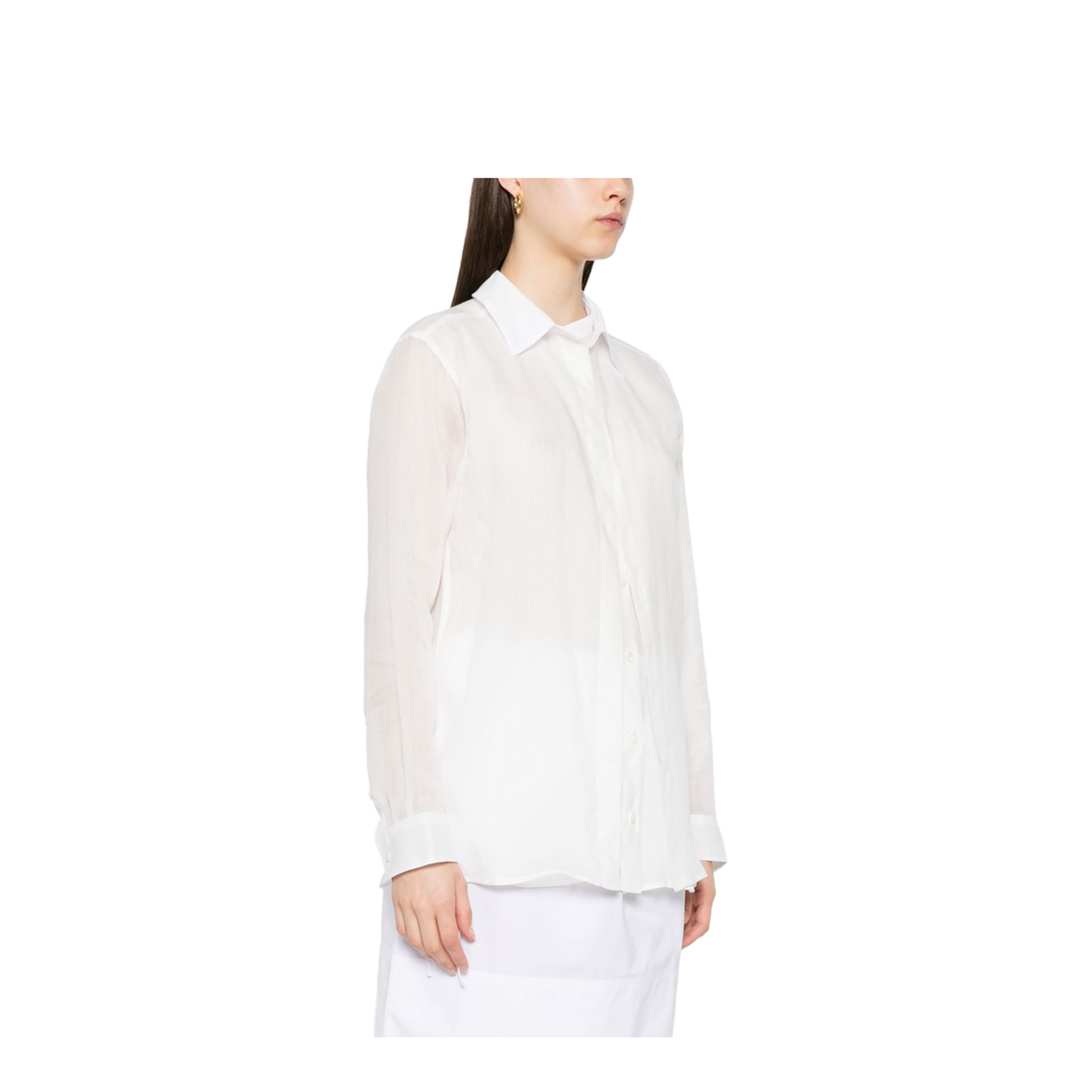 White Double Collar Shirt - Image 4