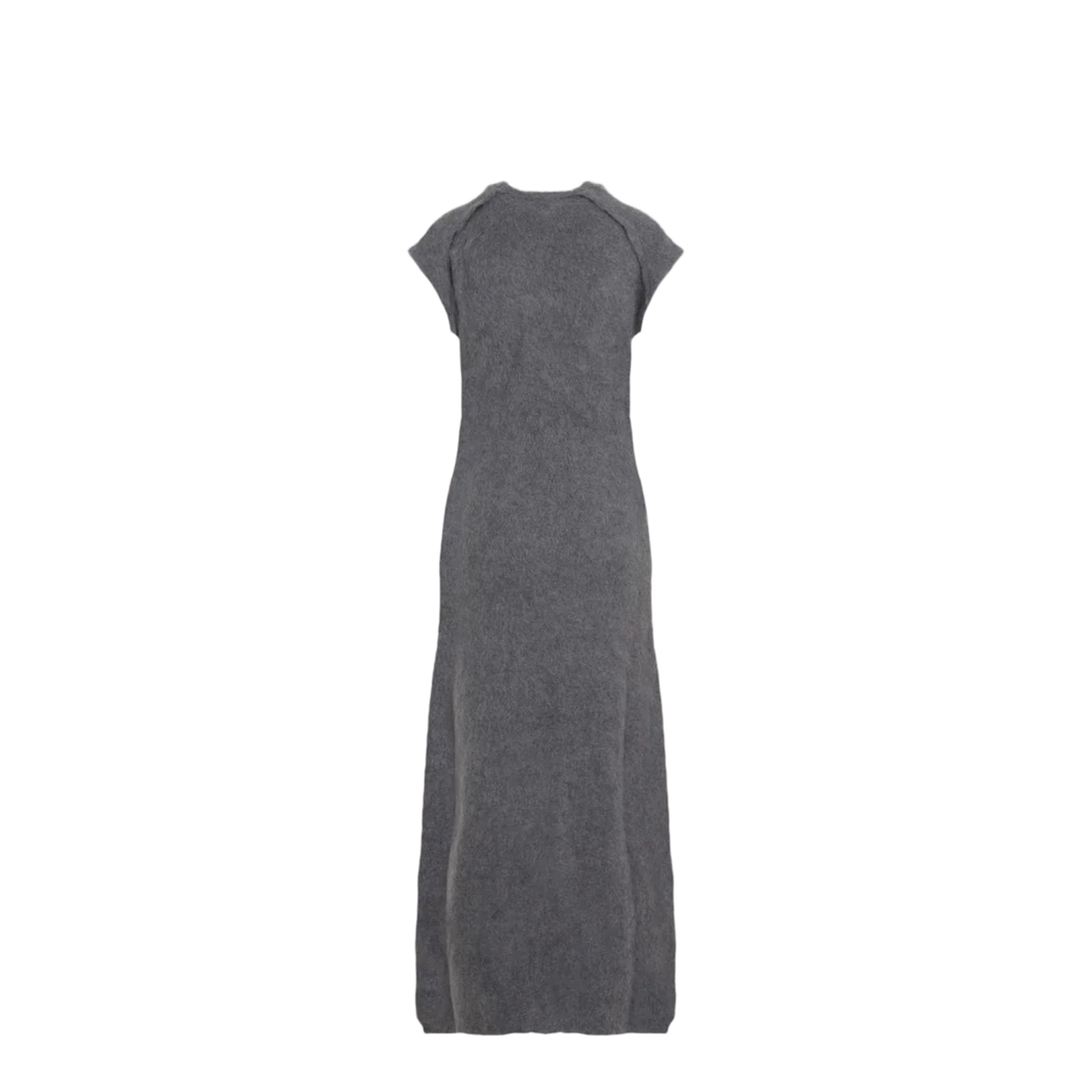 Knit Grey Virgin Wool Long Dress - Image 2