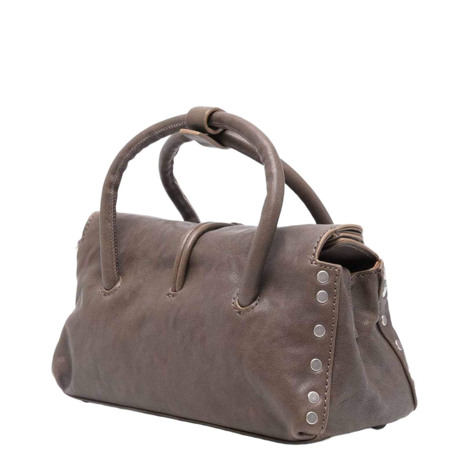 Dotta Centauro Small Calf Leather Handbag - Tobacco Brown - Image 3