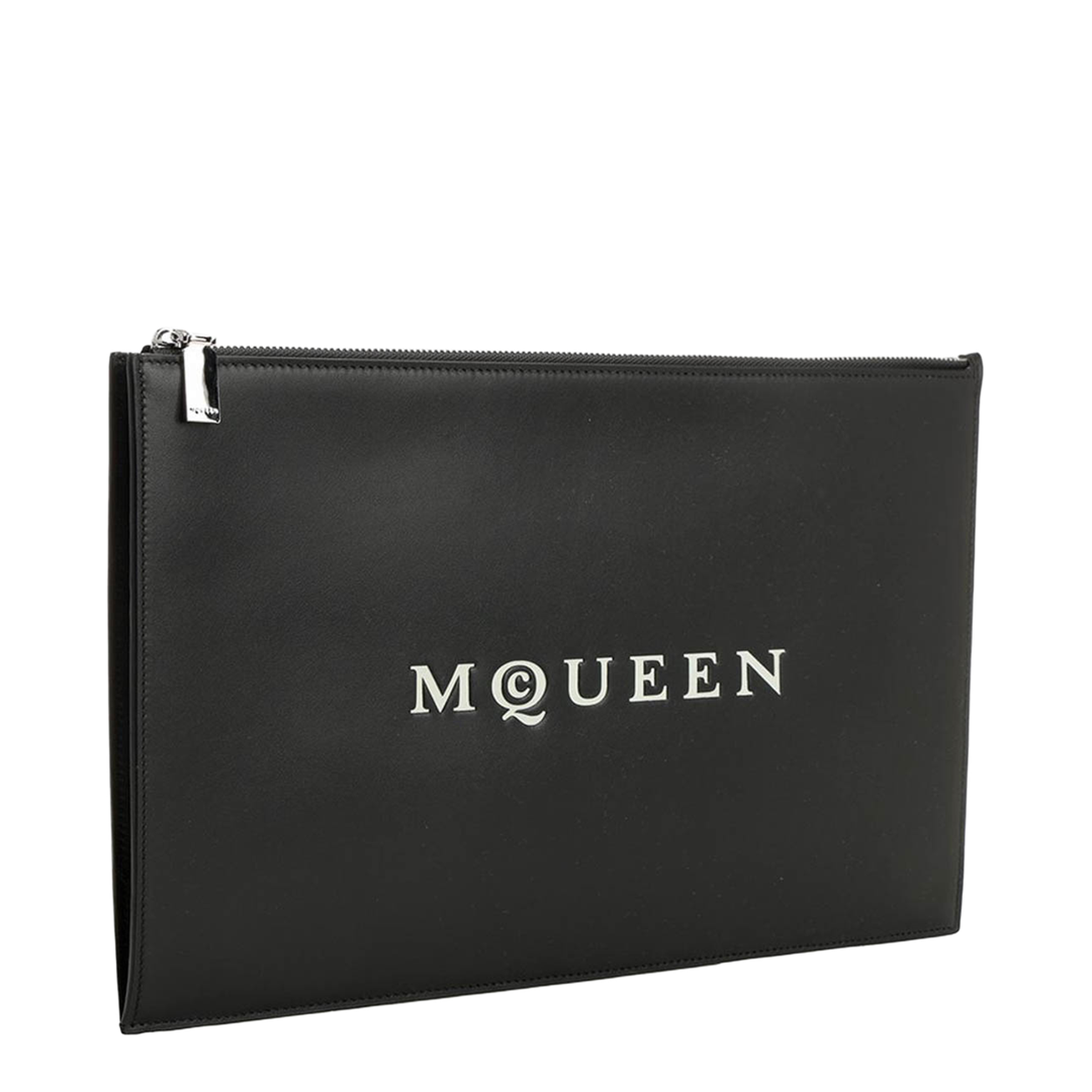 Calf Leather Clutch Bag - Black - Image 1