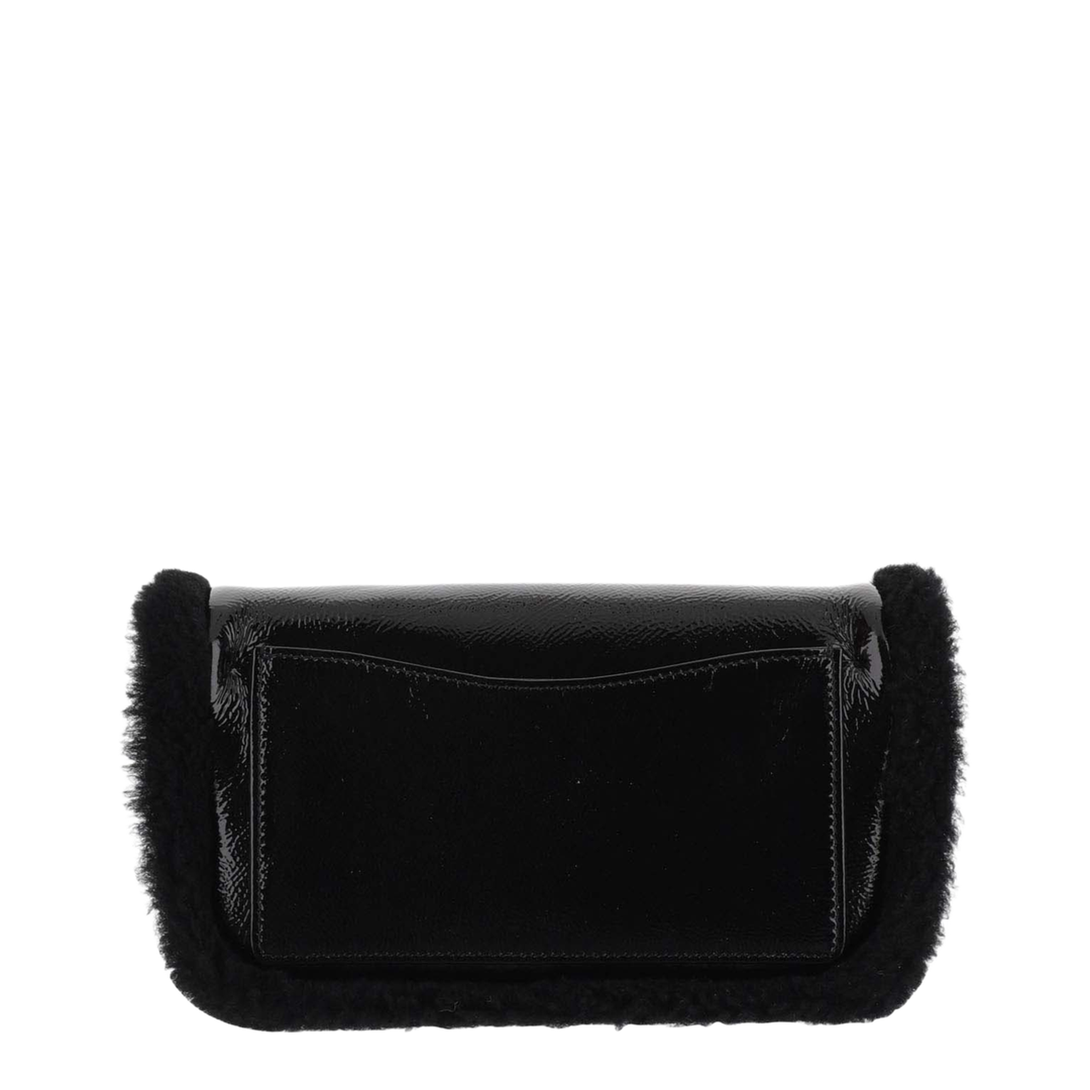 Shearling Strass Buckle Clutch Bag - Image 3