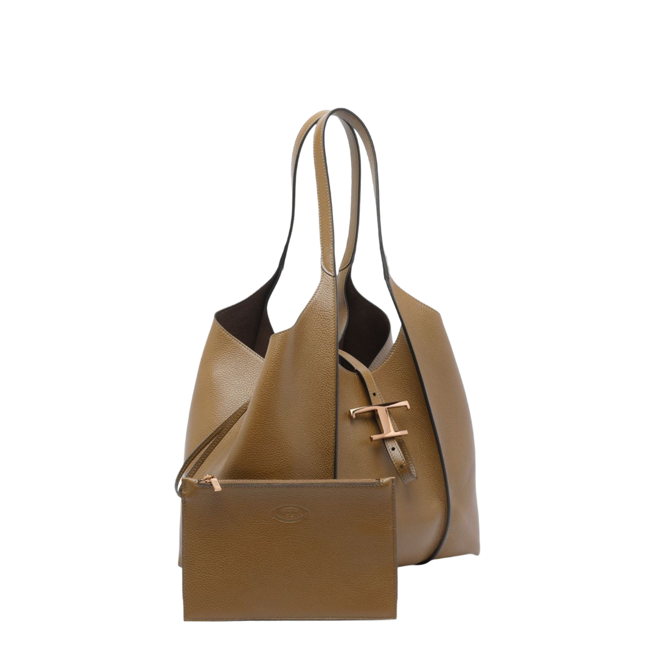 T Timeless Small Calfskin Shopping Bag - Cognac - Image 3