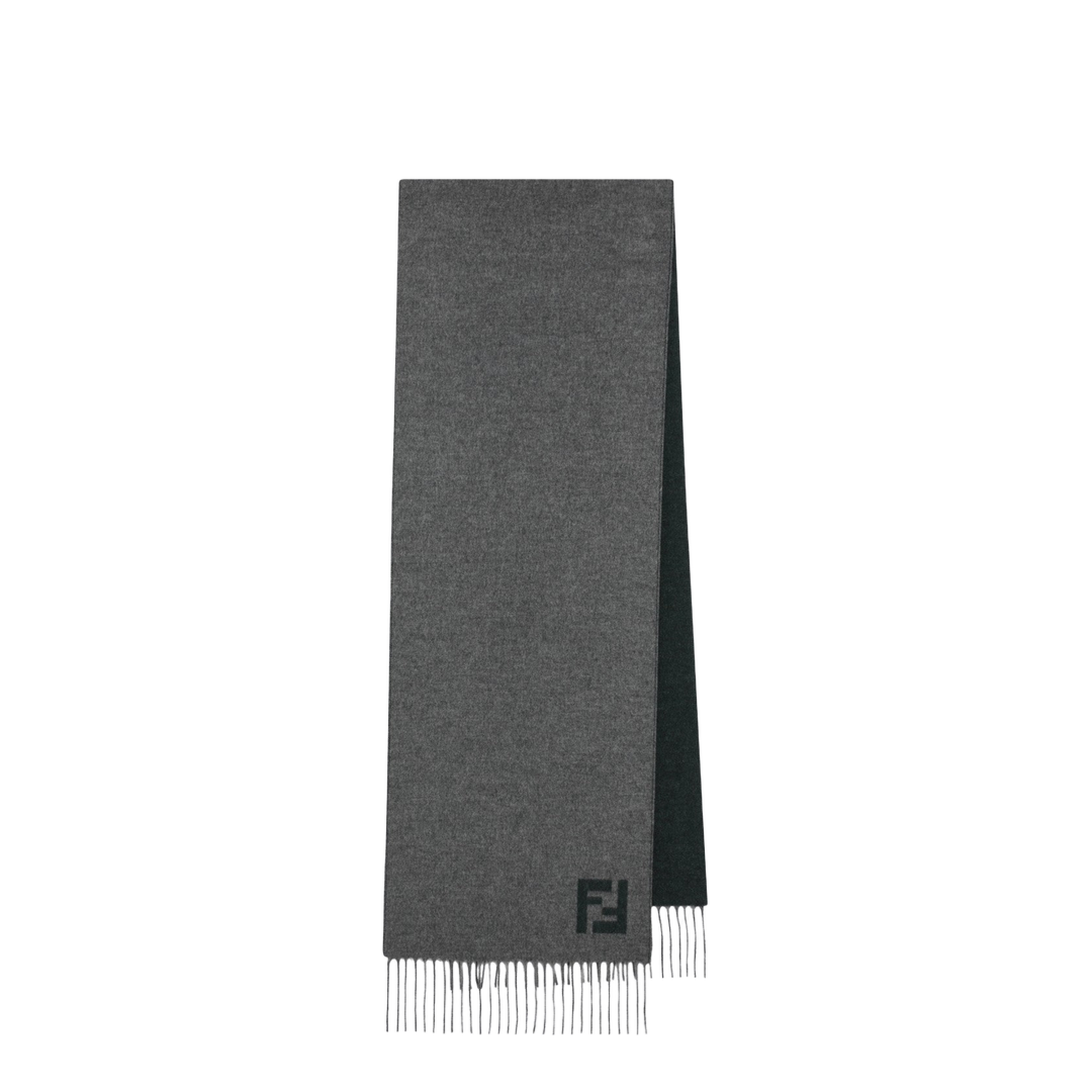 Grey Green Wool and Cashmere Scarf - Image 1
