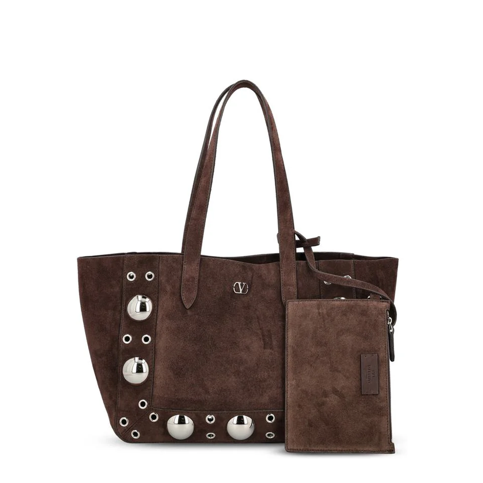 Medium Nellcôte Suede Shopping Bag Brown - Image 1