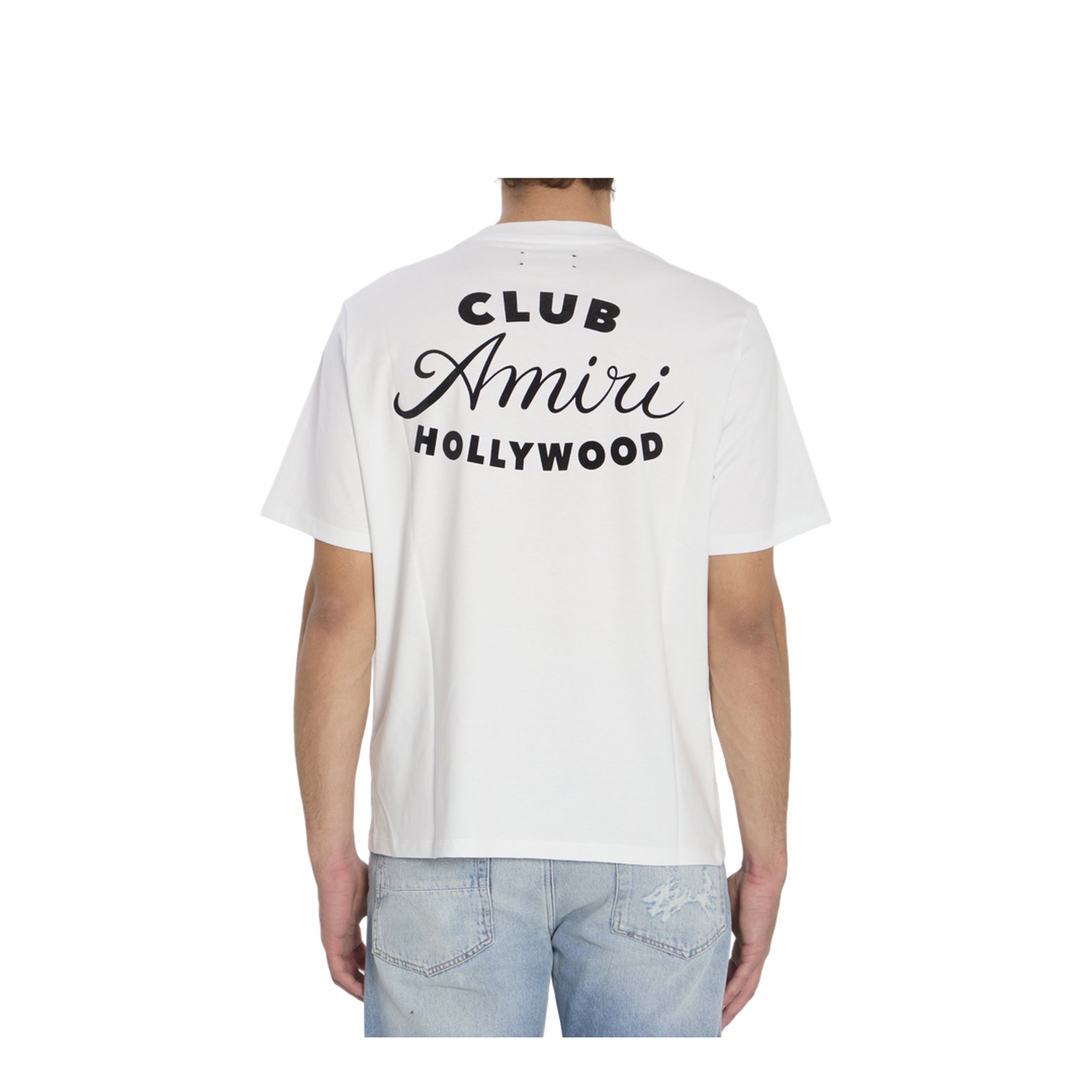 White Crewneck T-Shirt Cotton - Image 4