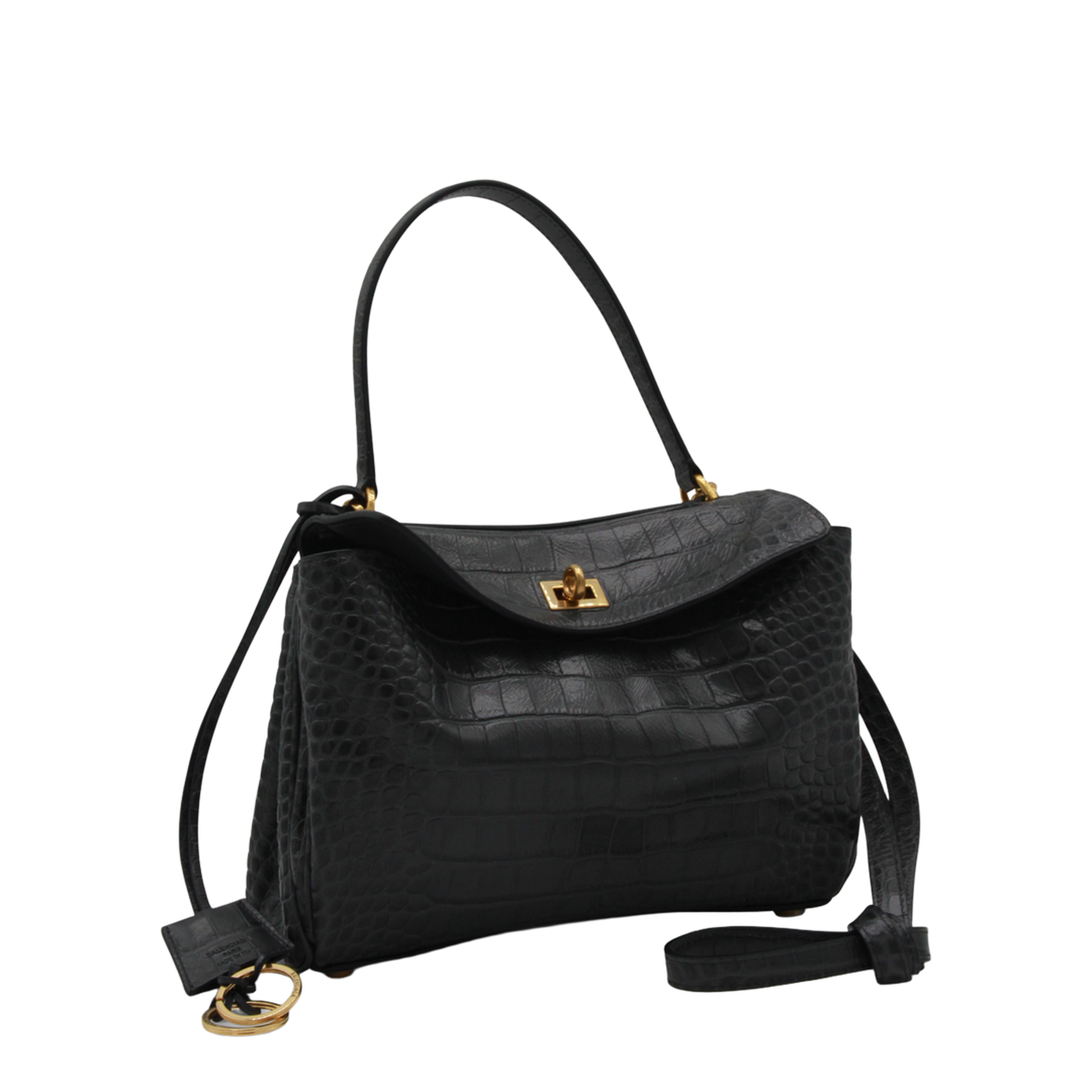 Rodeo Shoulder Bag In Crocodile-print Leather - Image 4