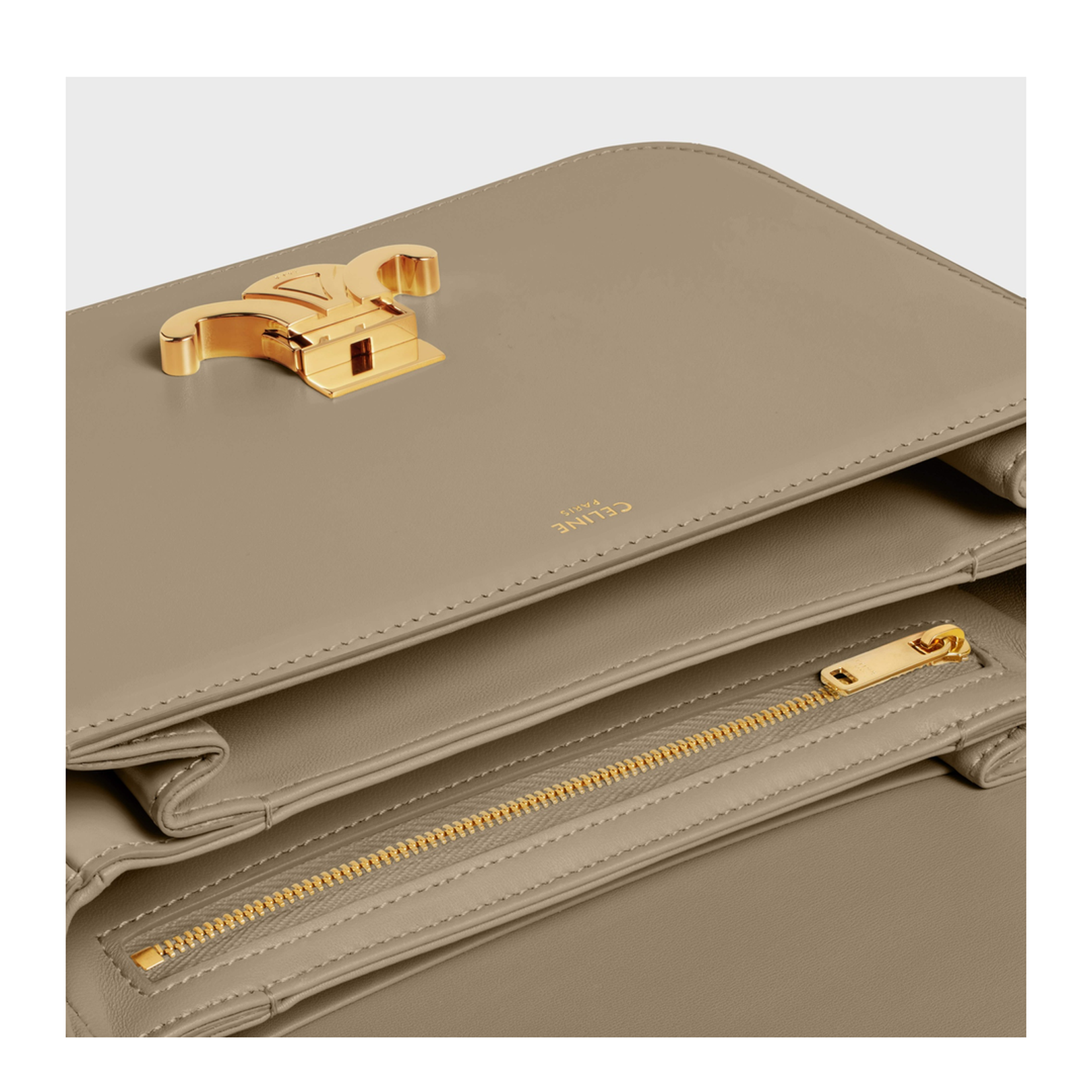 Triomphe Classique Shoulder Bag Taupe - Image 4