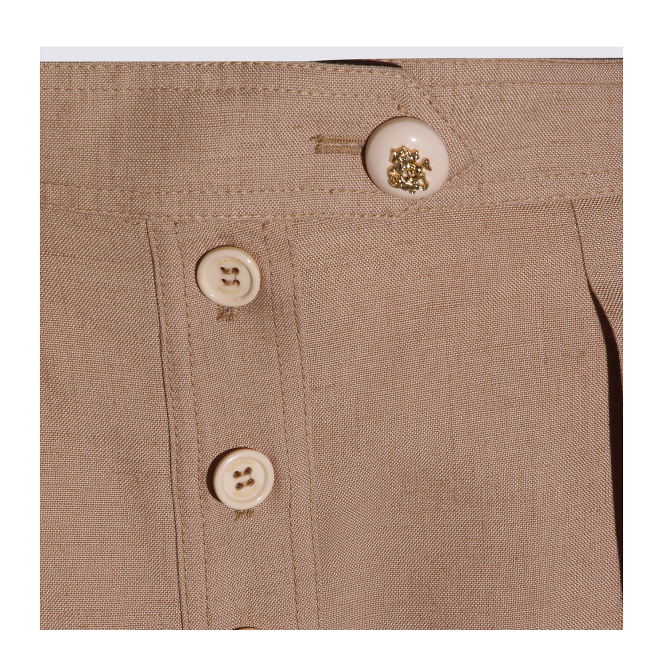 Biscuit Viscose Blend Shorts - Image 7