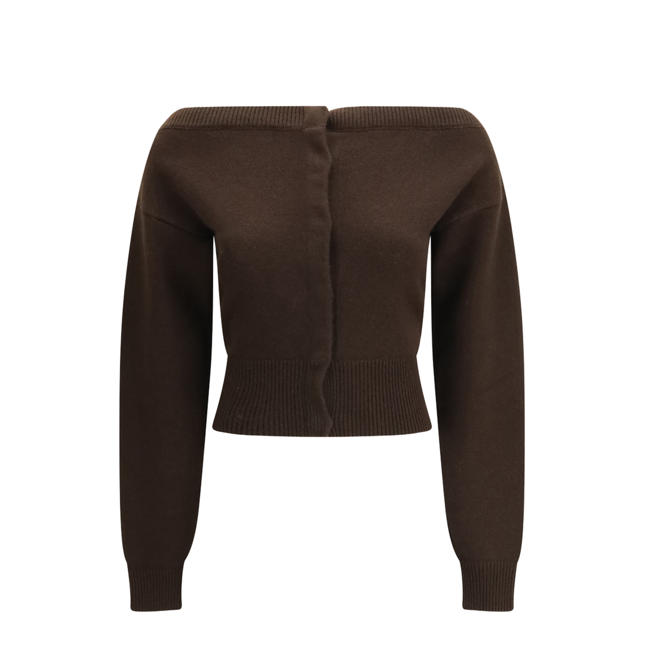 Soft Cashmere Open-Neck Shrunken Cardigan - Image 1