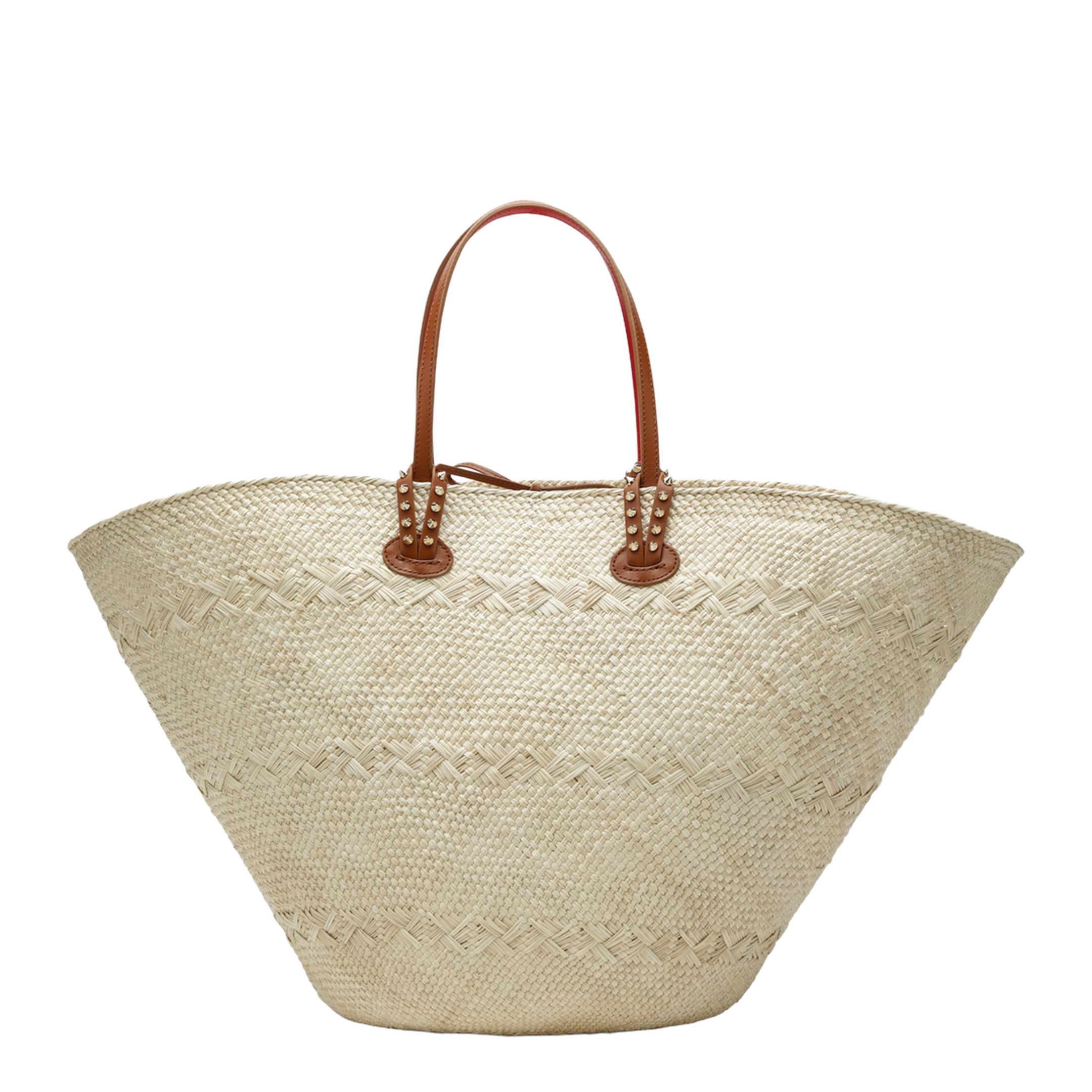 Raffia and Calf Leather Tote Bag Cabata Large - Image 2