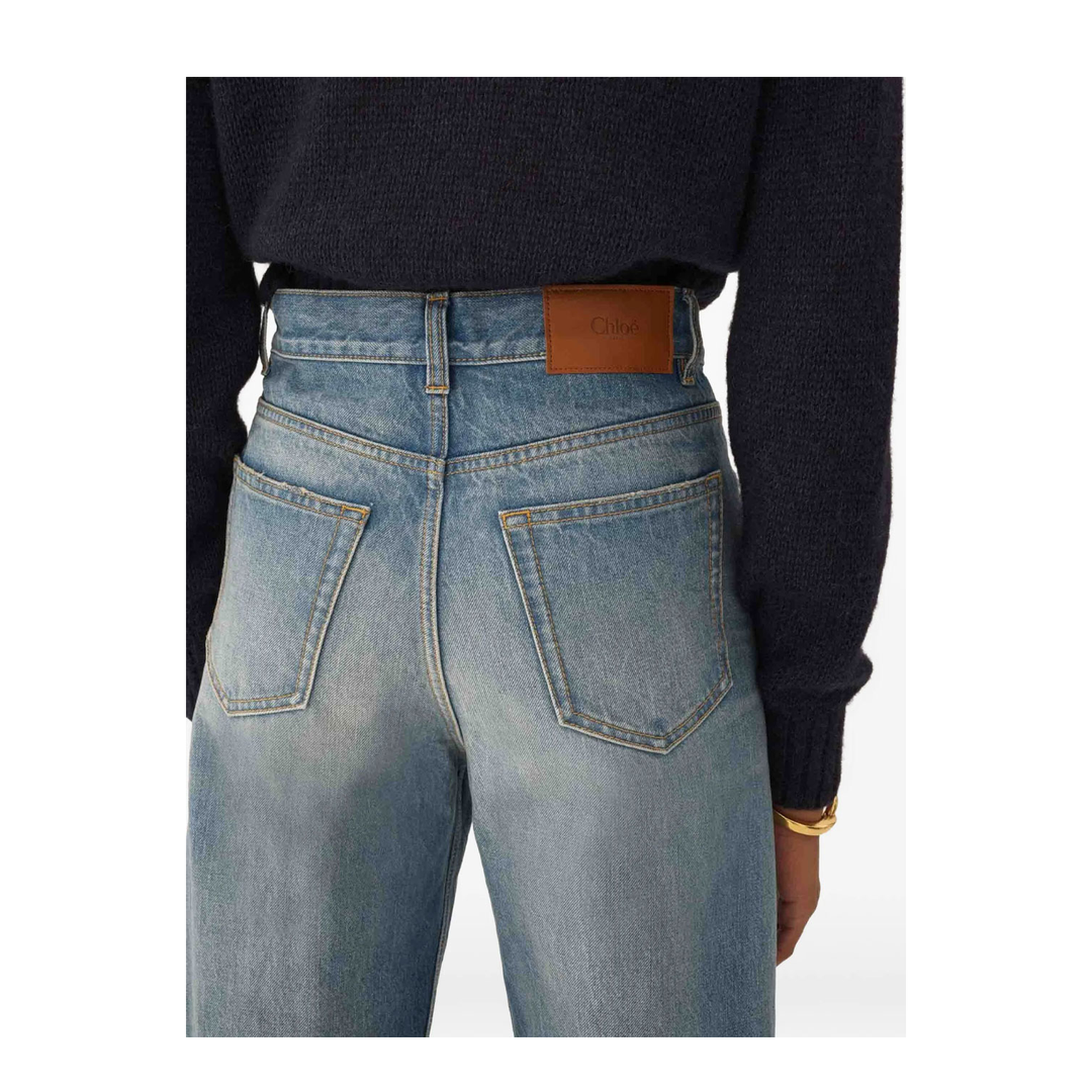 High-Rise Cropped Denim Jeans - Image 4