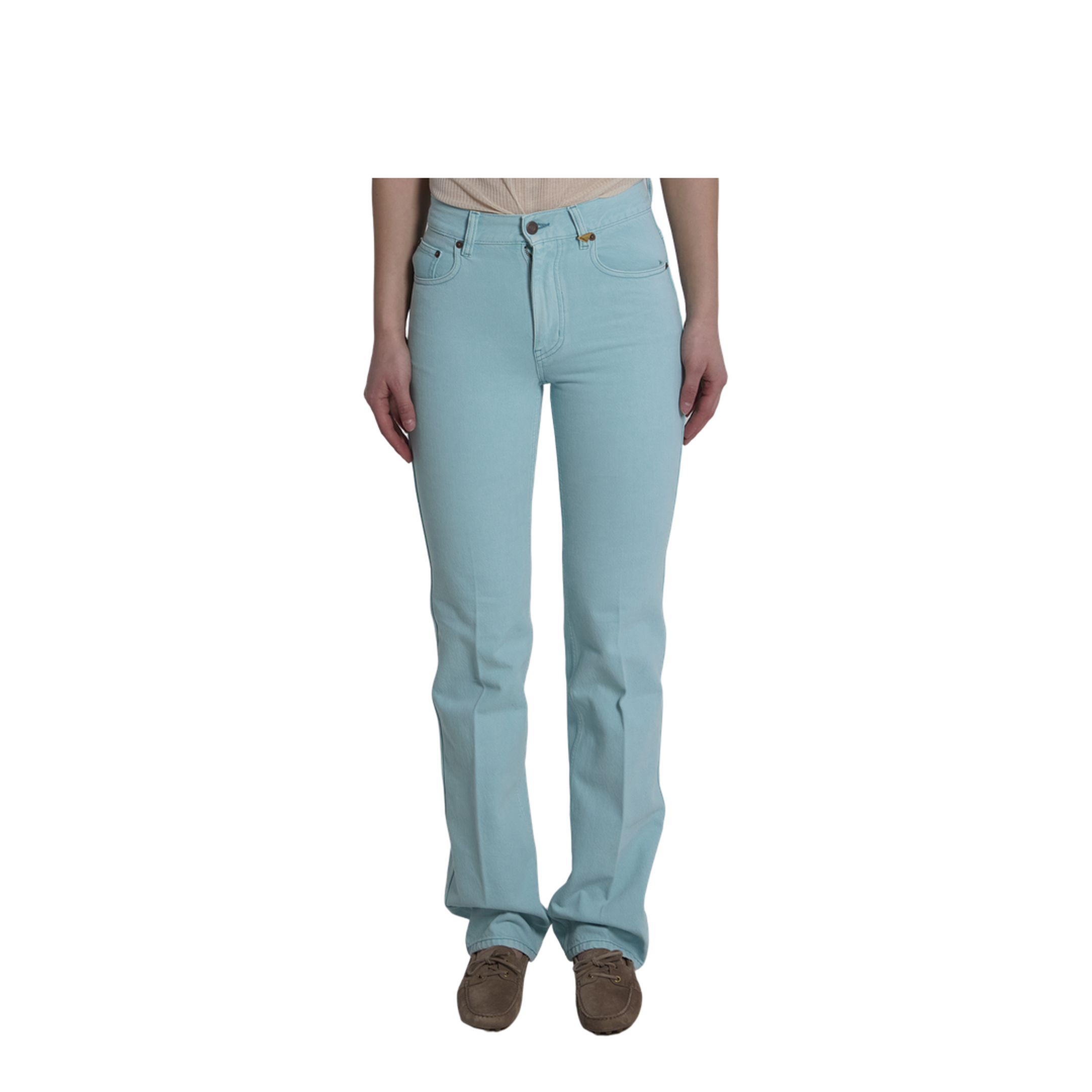 Straight Leg Jeans In Denim - Image 1