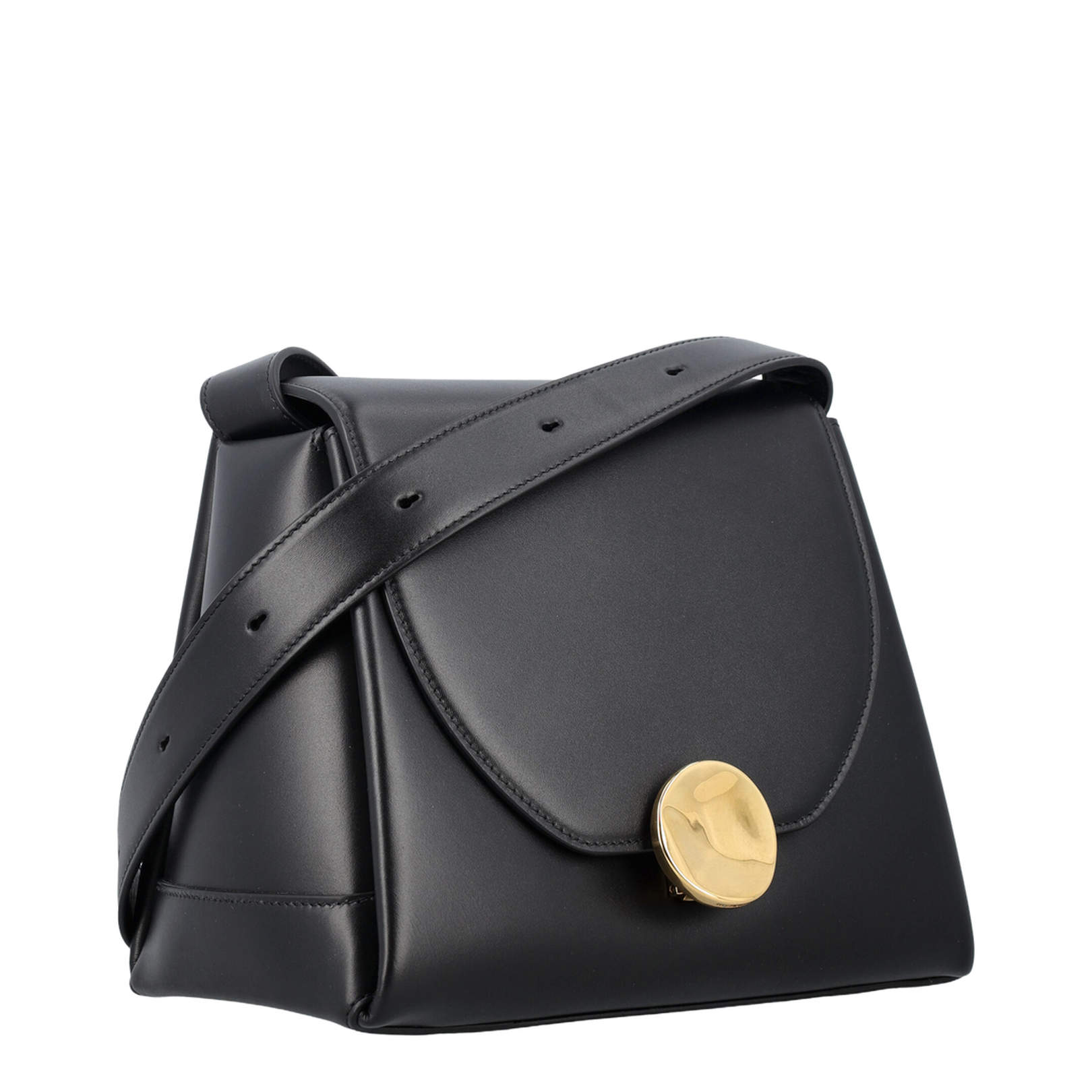 Black Leather Victor Shoulder Bag - Image 4